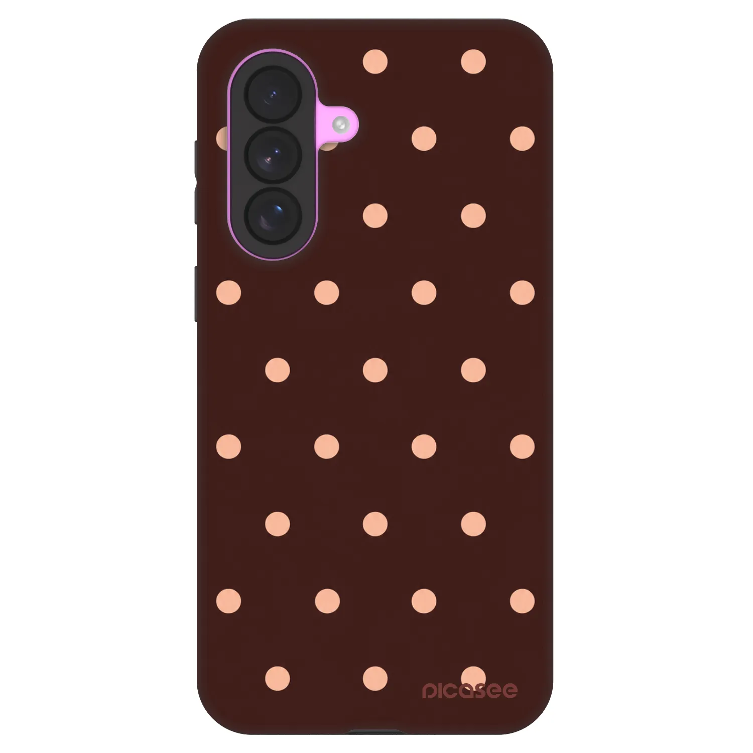 Picasee Fashion Case za Samsung Galaxy A37 - Peach Dots & Chocolate