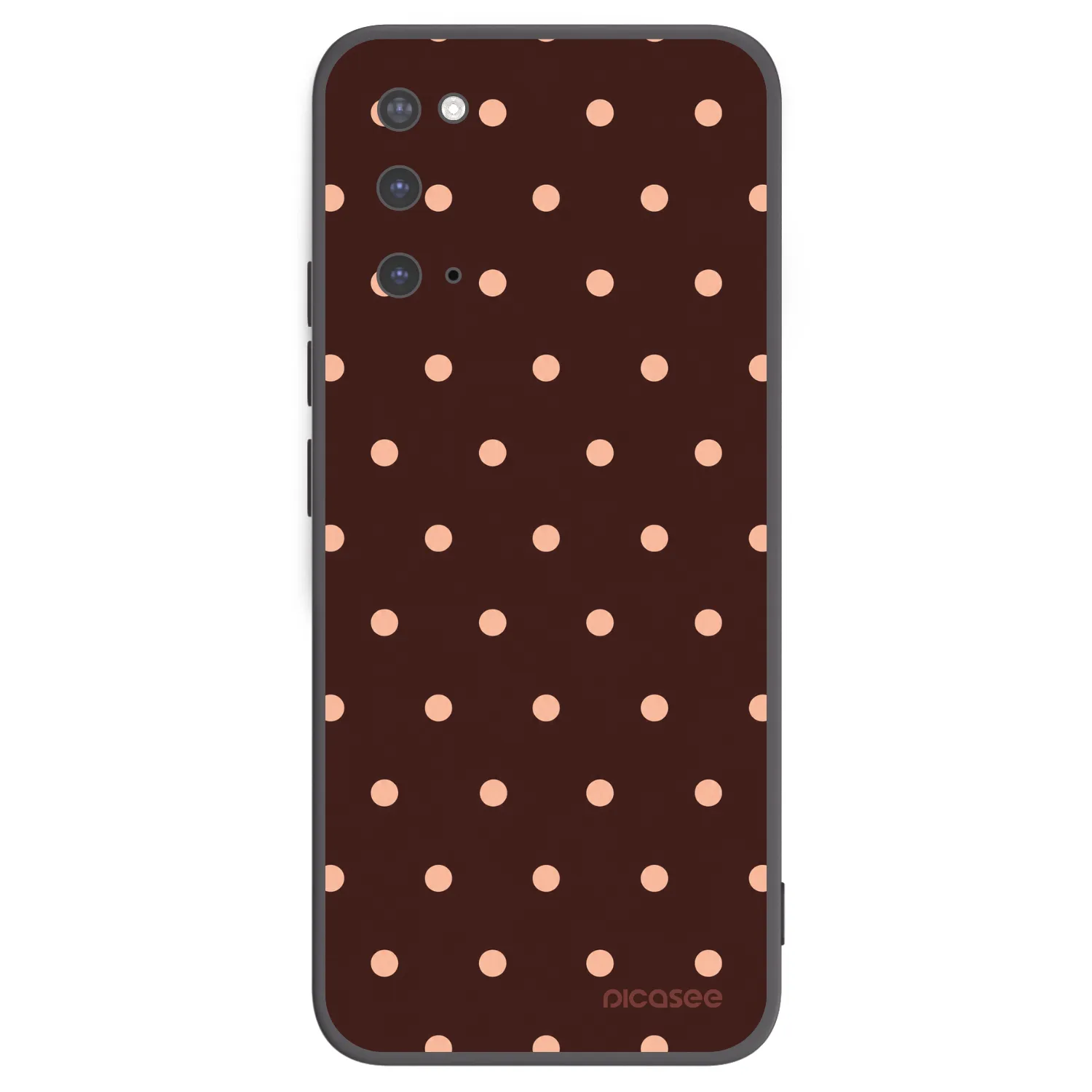 Picasee crna silikonska maskica za Samsung Galaxy S20 G980F - Peach Dots & Chocolate