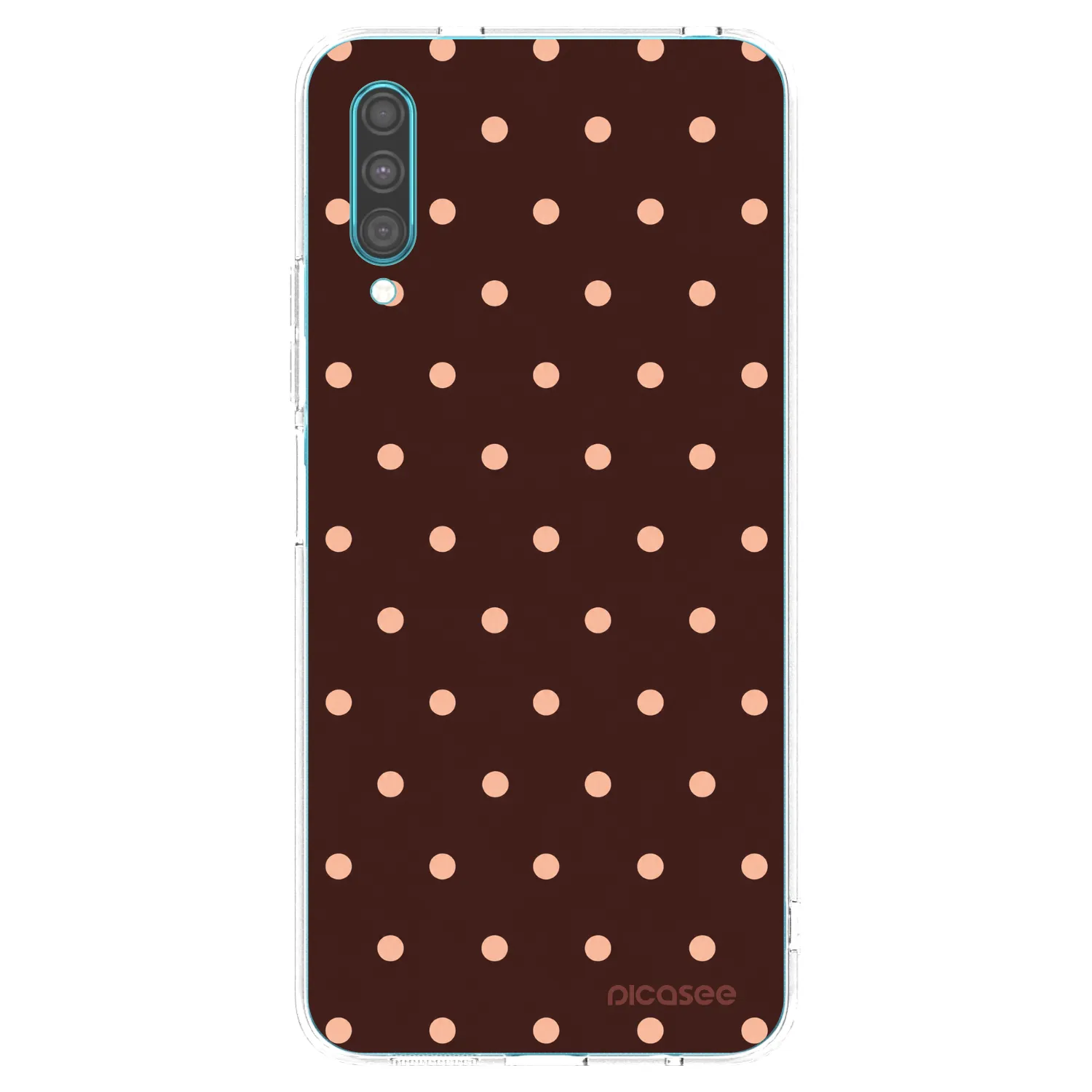 Picasee silikonska prozirna maskica za Samsung Galaxy A30s A307F - Peach Dots & Chocolate