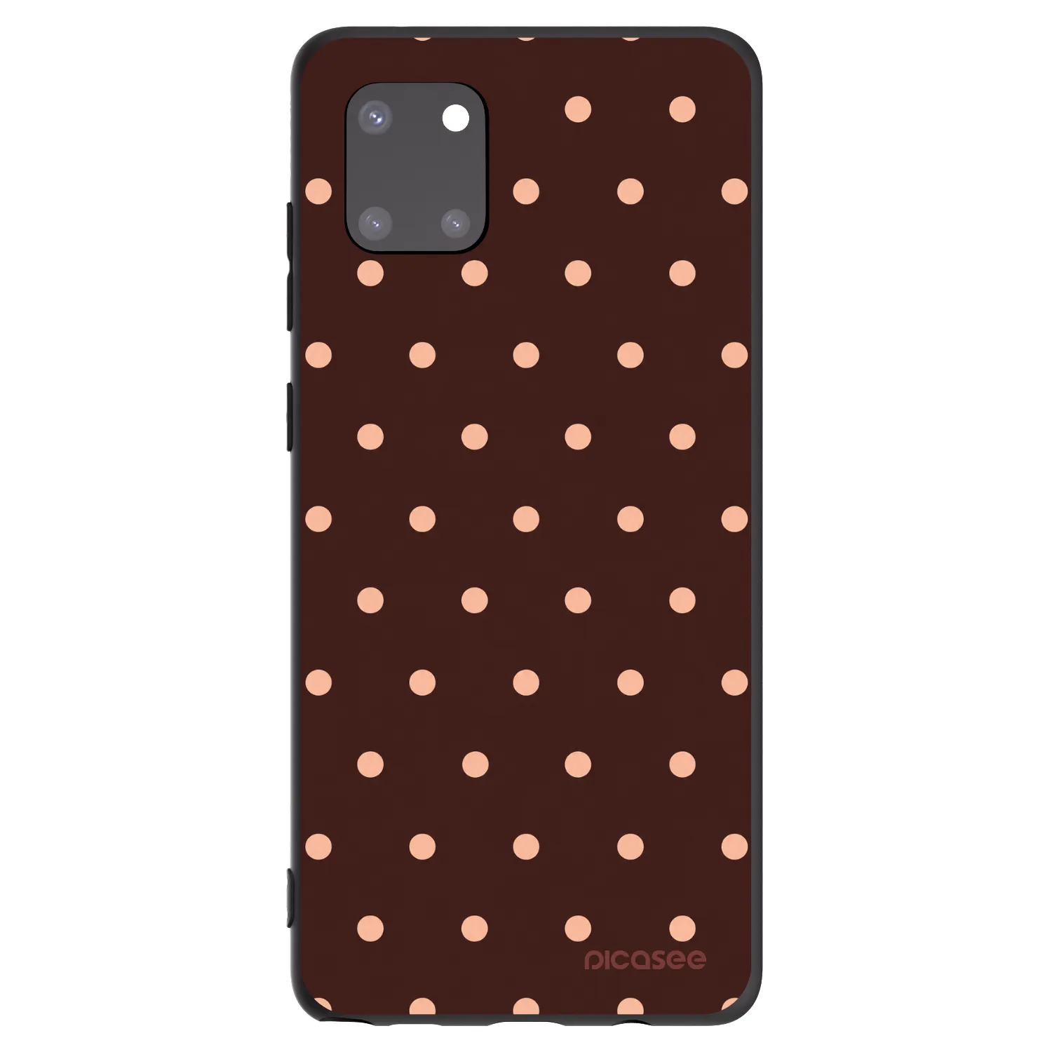 Picasee crna silikonska maskica za Samsung Galaxy Note 10 Lite N770F - Peach Dots & Chocolate