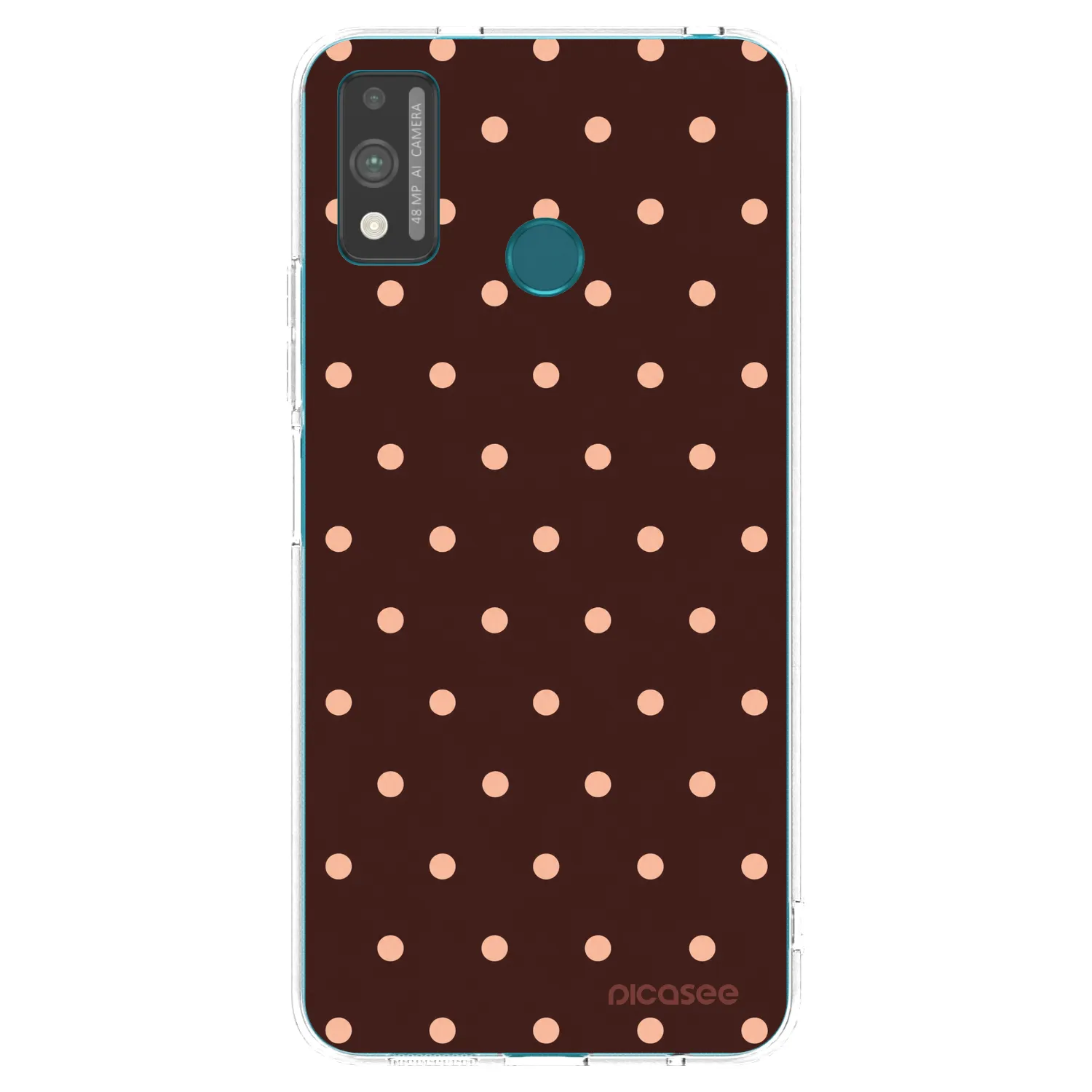 Picasee silikonska prozirna maskica za Honor 9X Lite - Peach Dots & Chocolate