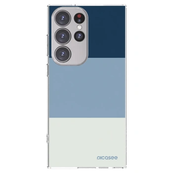 Picasee silikonska prozirna maskica za Samsung Galaxy S23 Ultra 5G - Coastal Blue