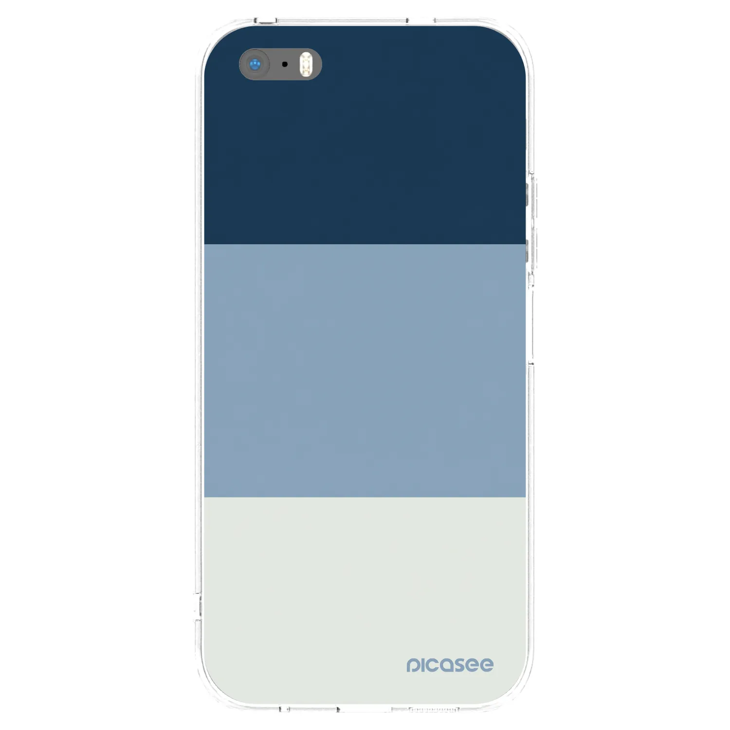 Picasee silikonska prozirna maskica za Apple iPhone 5/5S/SE - Coastal Blue