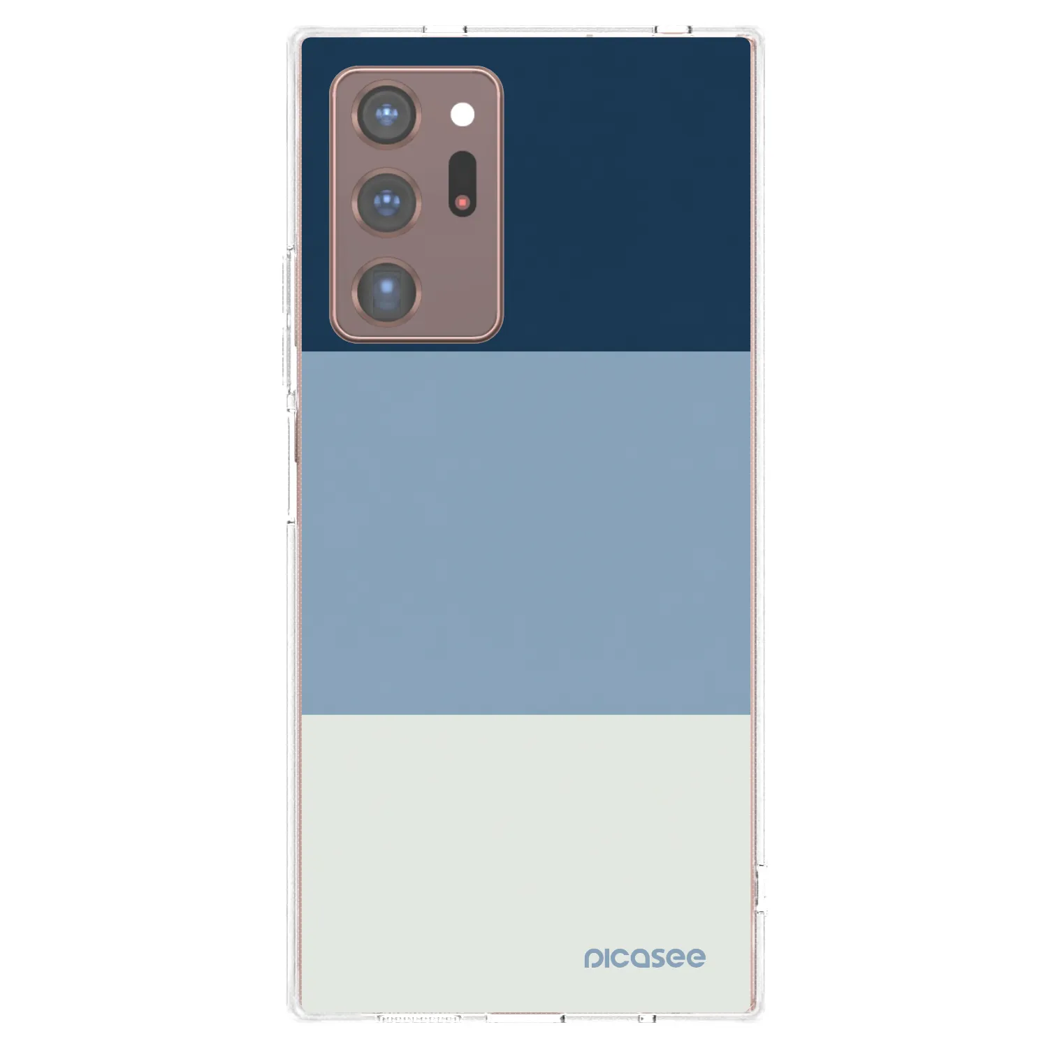 Picasee silikonska prozirna maskica za Samsung Galaxy Note 20 Ultra - Coastal Blue