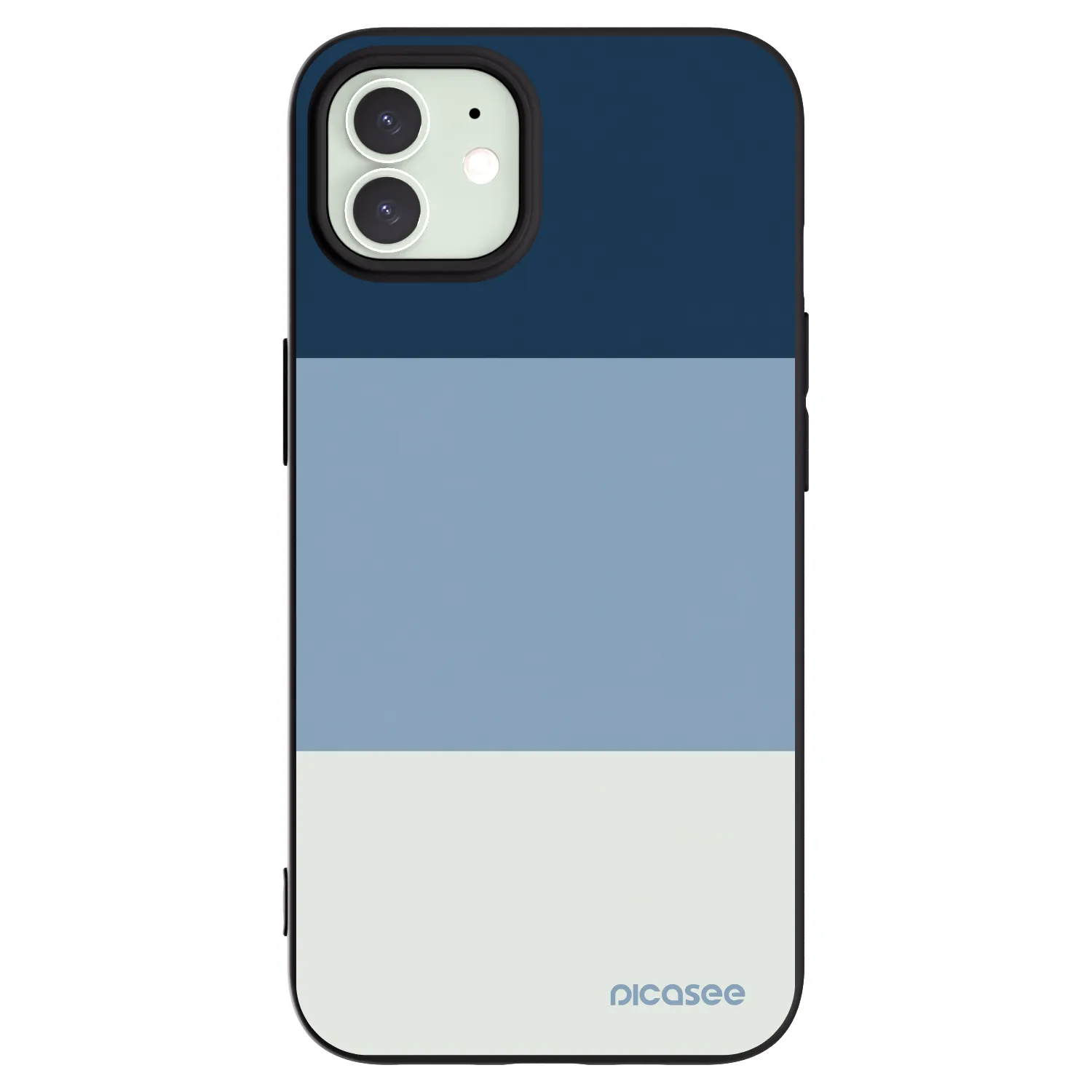 Picasee crna silikonska maskica za Apple iPhone 12 - Coastal Blue