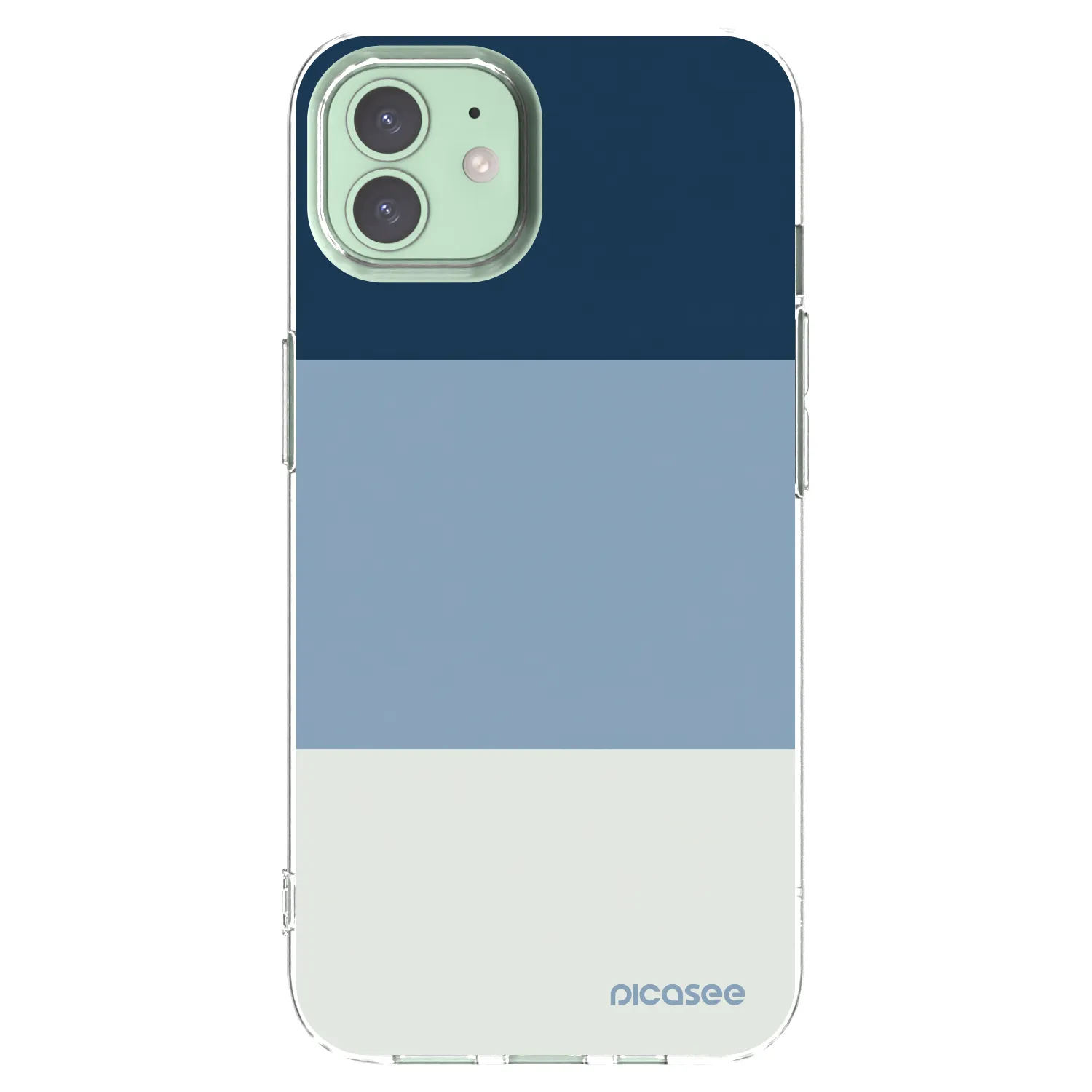 Picasee silikonska prozirna maskica za Apple iPhone 12 - Coastal Blue