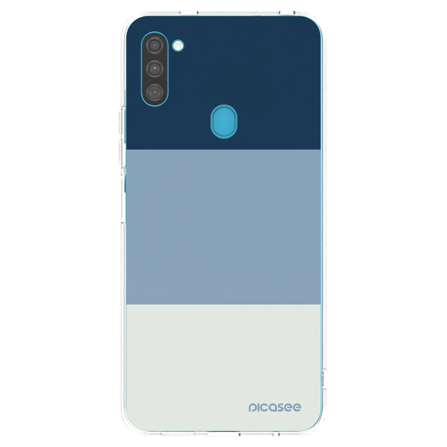 Picasee silikonska prozirna maskica za Samsung Galaxy M11 - Coastal Blue