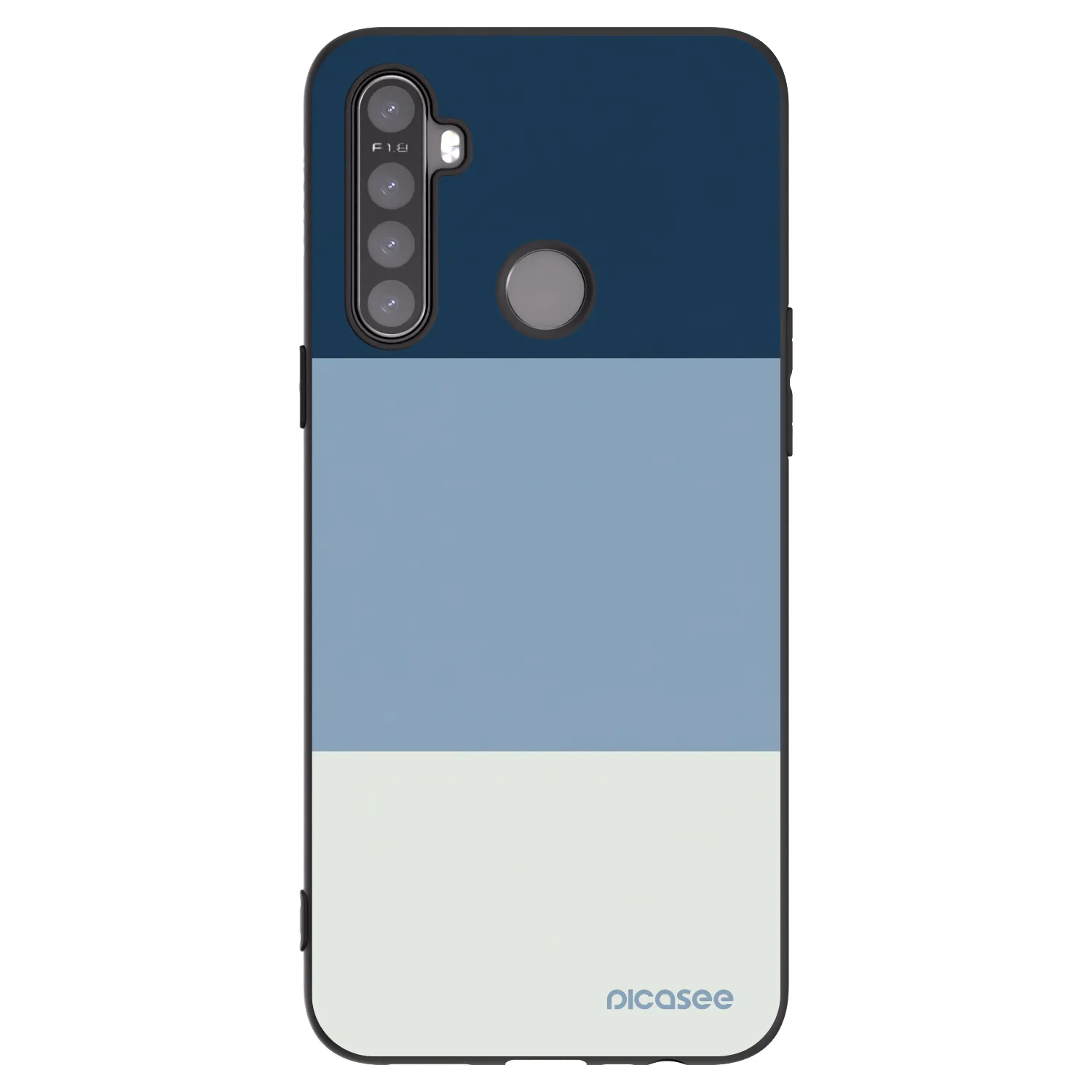 Picasee crna silikonska maskica za Realme 5 - Coastal Blue