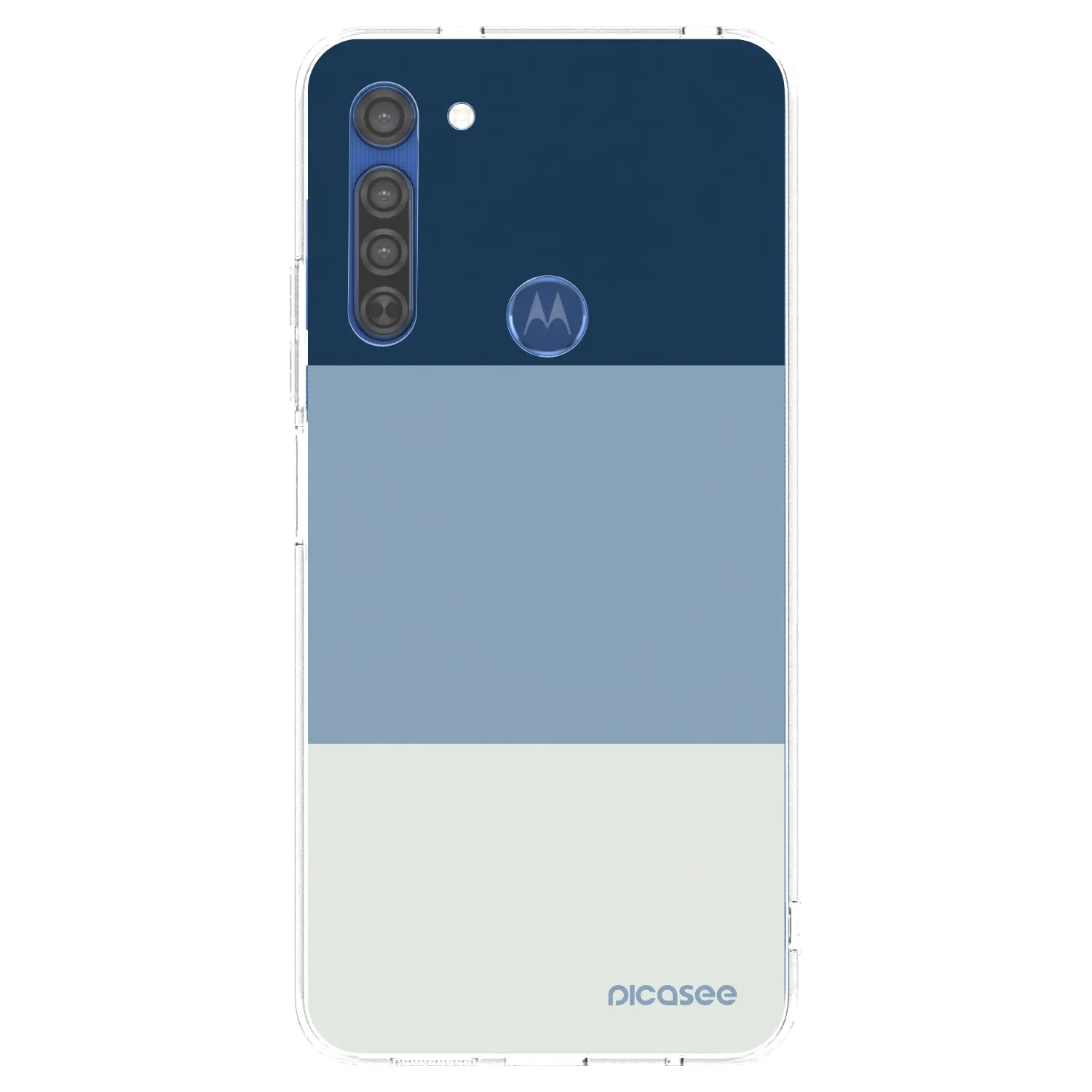 Picasee silikonska prozirna maskica za Motorola Moto G8 - Coastal Blue