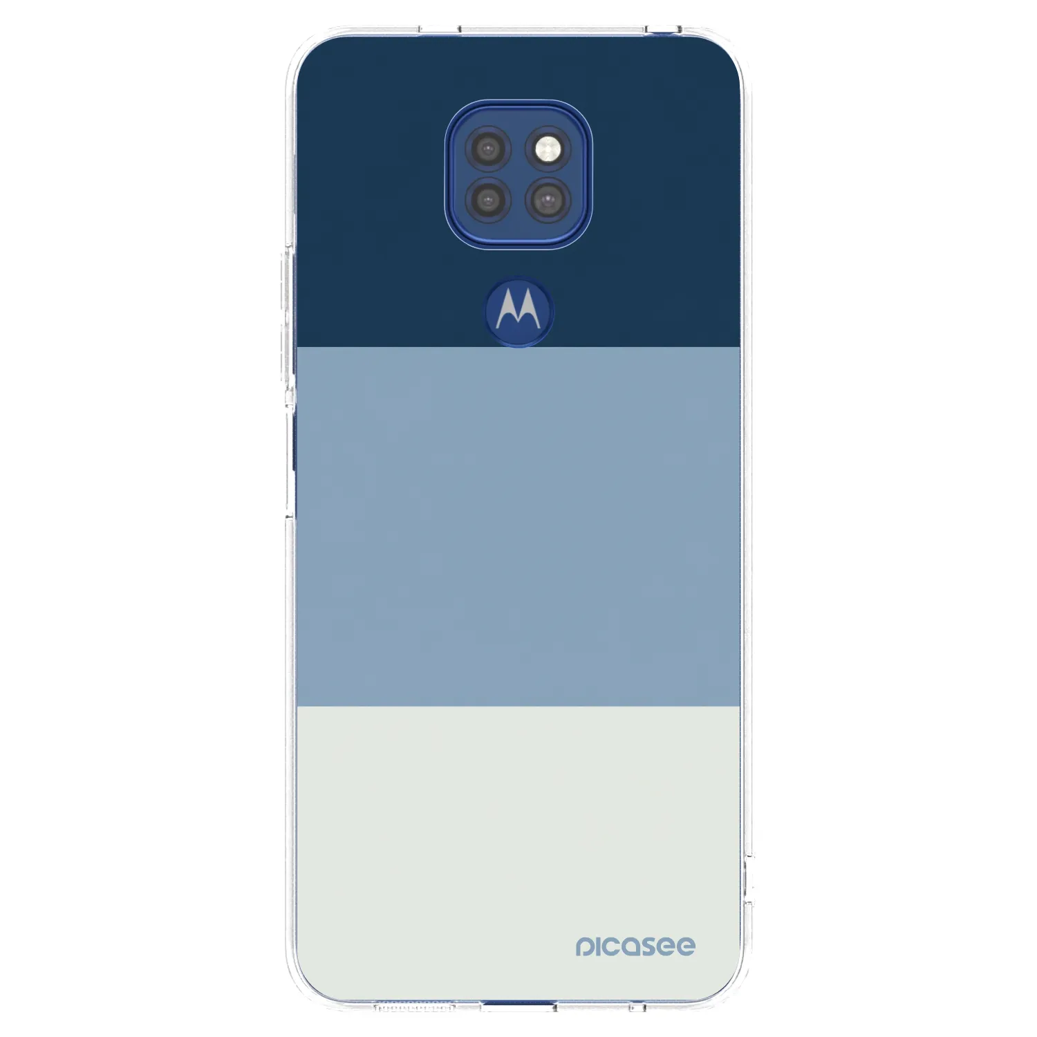 Picasee silikonska prozirna maskica za Motorola Moto G9 Play - Coastal Blue