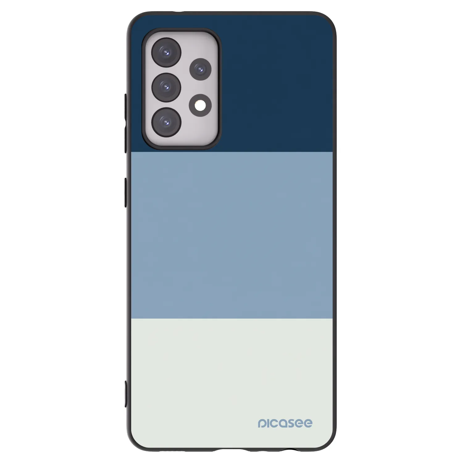 Picasee crna silikonska maskica za Samsung Galaxy A52 5G A525F - Coastal Blue