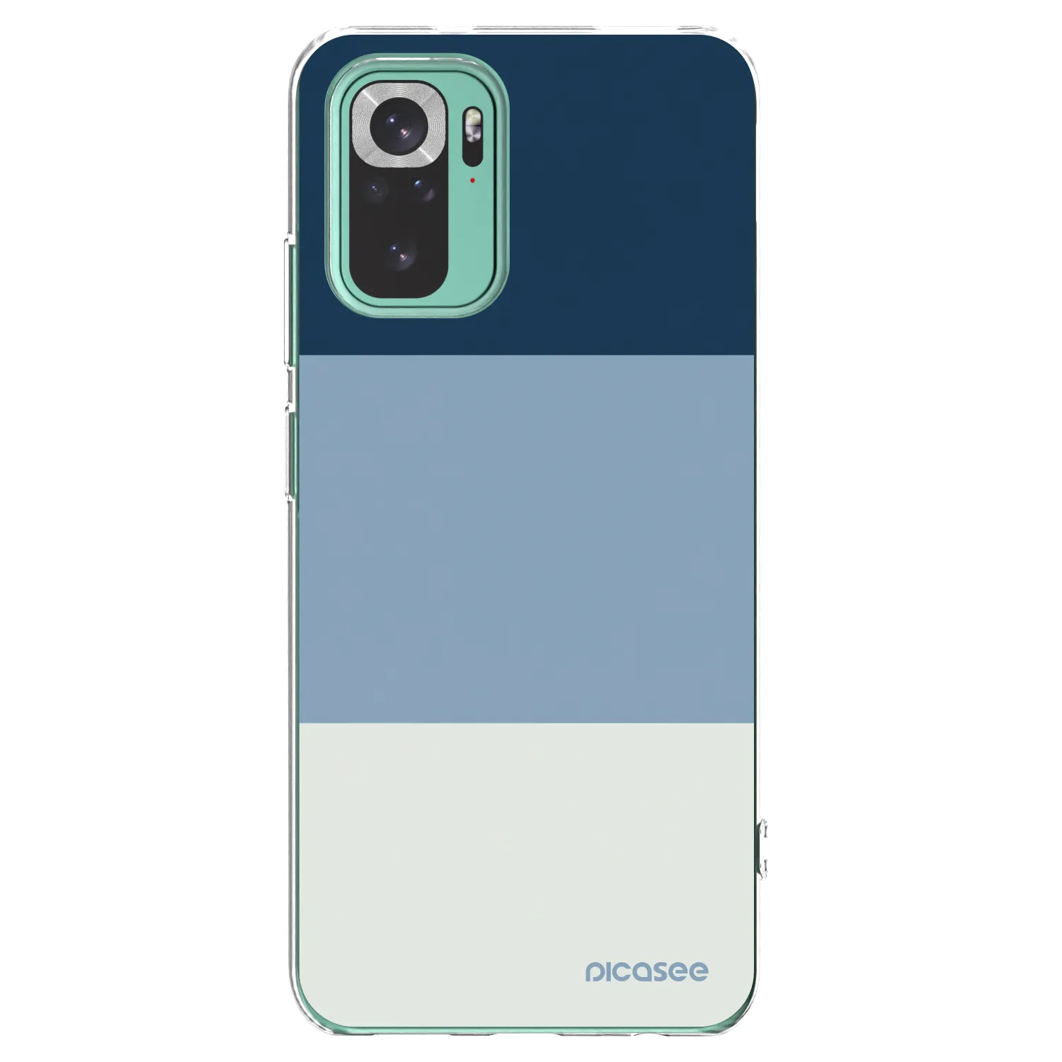 Picasee silikonska prozirna maskica za Xiaomi Redmi Note 10 Pro - Coastal Blue