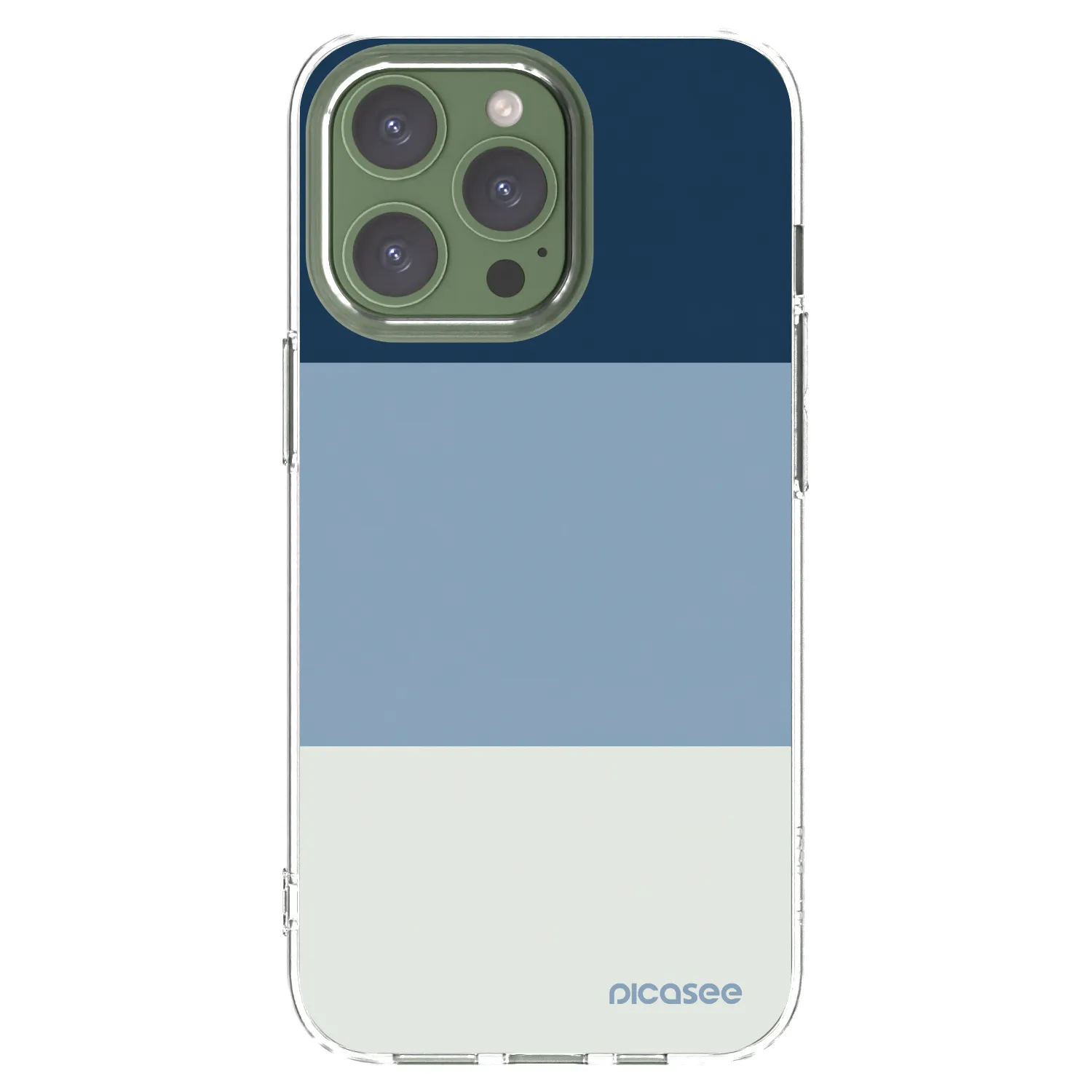 Picasee silikonska prozirna maskica za Apple iPhone 13 Pro - Coastal Blue