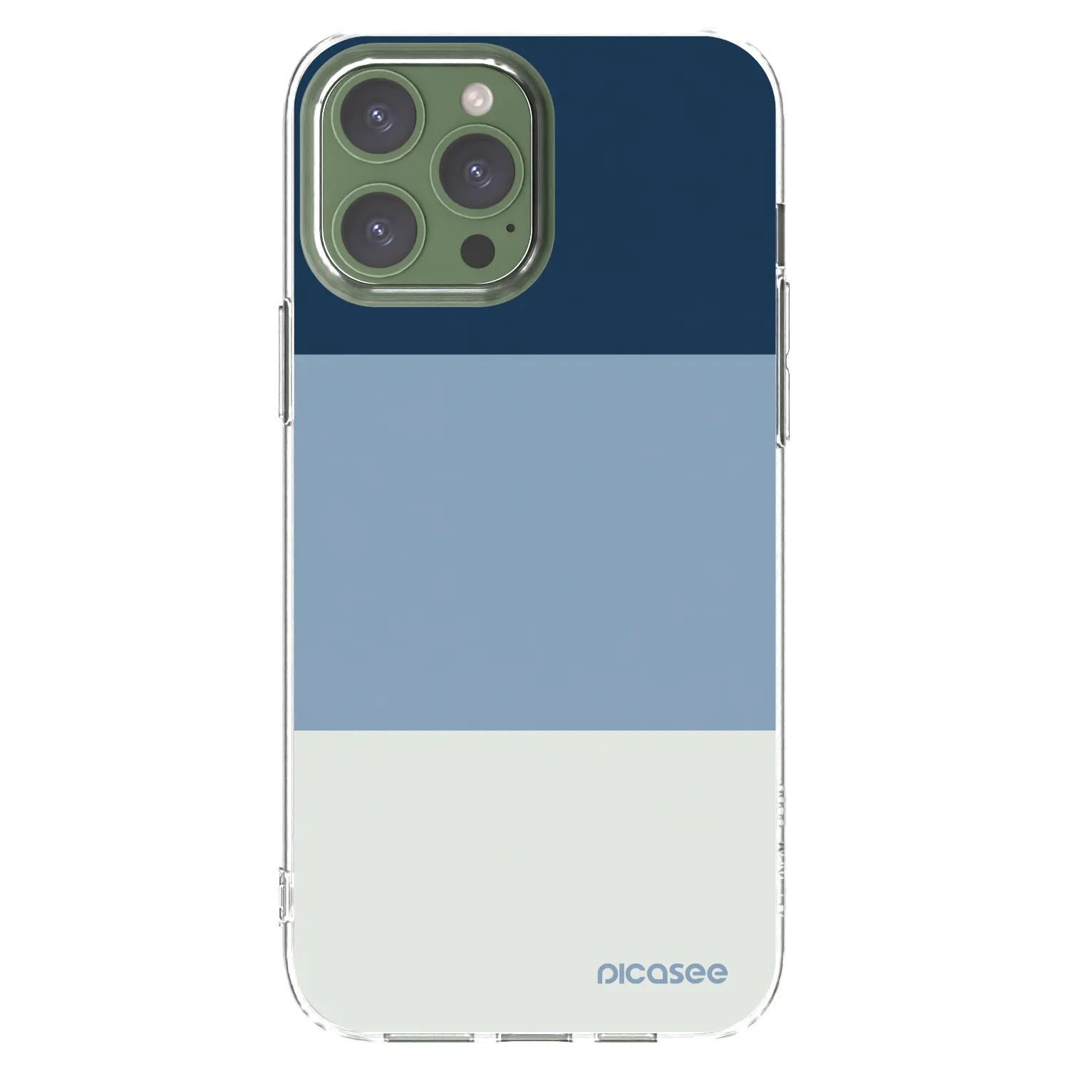 Picasee silikonska prozirna maskica za Apple iPhone 13 Pro Max - Coastal Blue