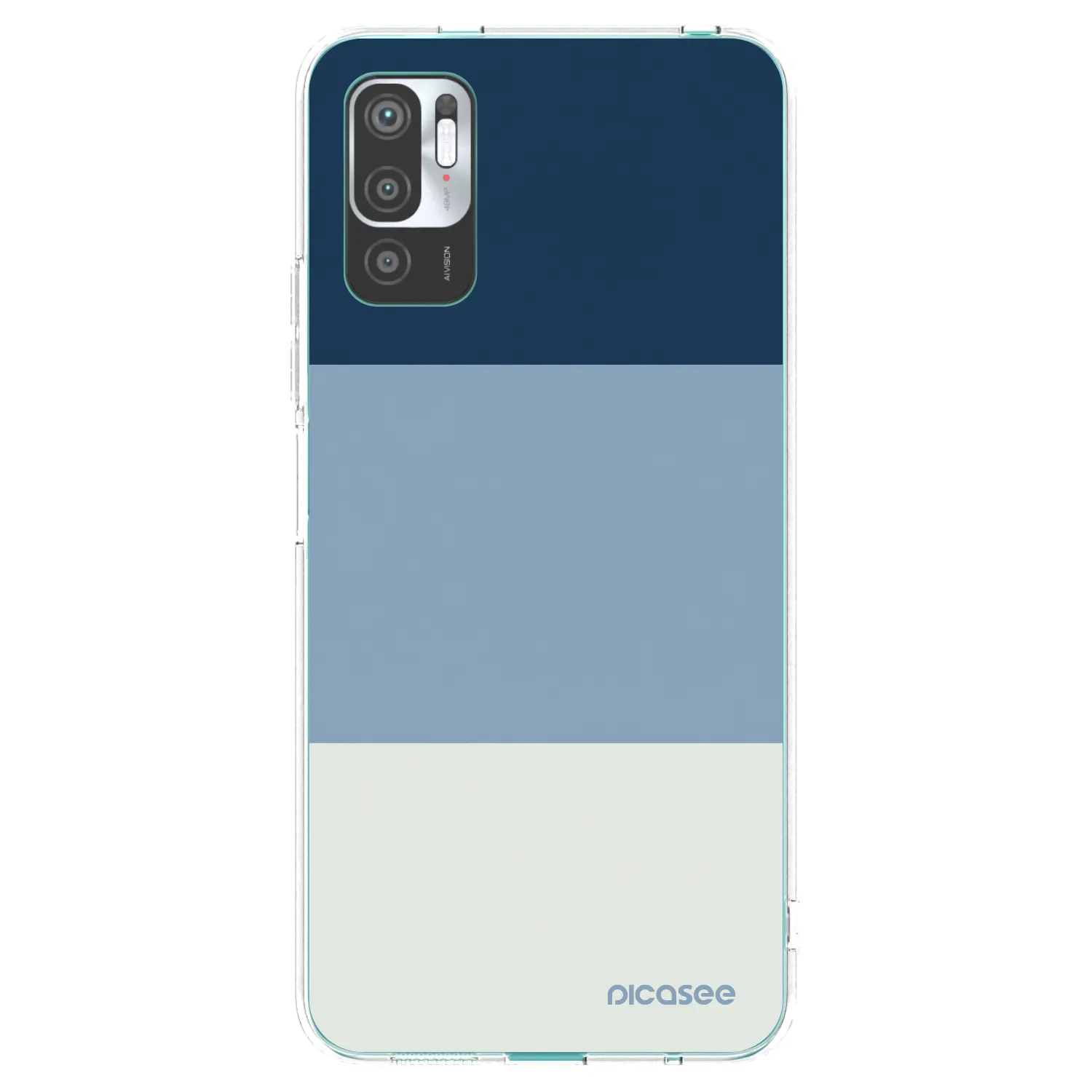 Picasee silikonska prozirna maskica za Xiaomi Redmi Note 10 5G - Coastal Blue