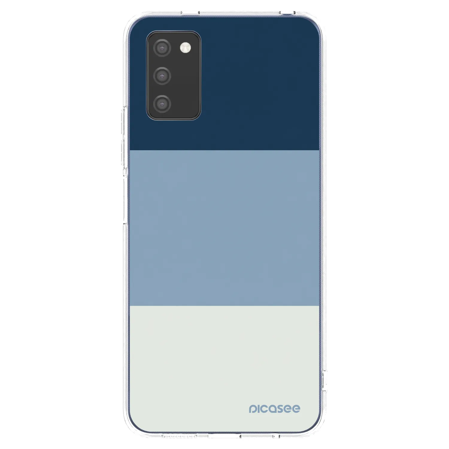 Picasee silikonska prozirna maskica za Samsung Galaxy A02s A025G - Coastal Blue