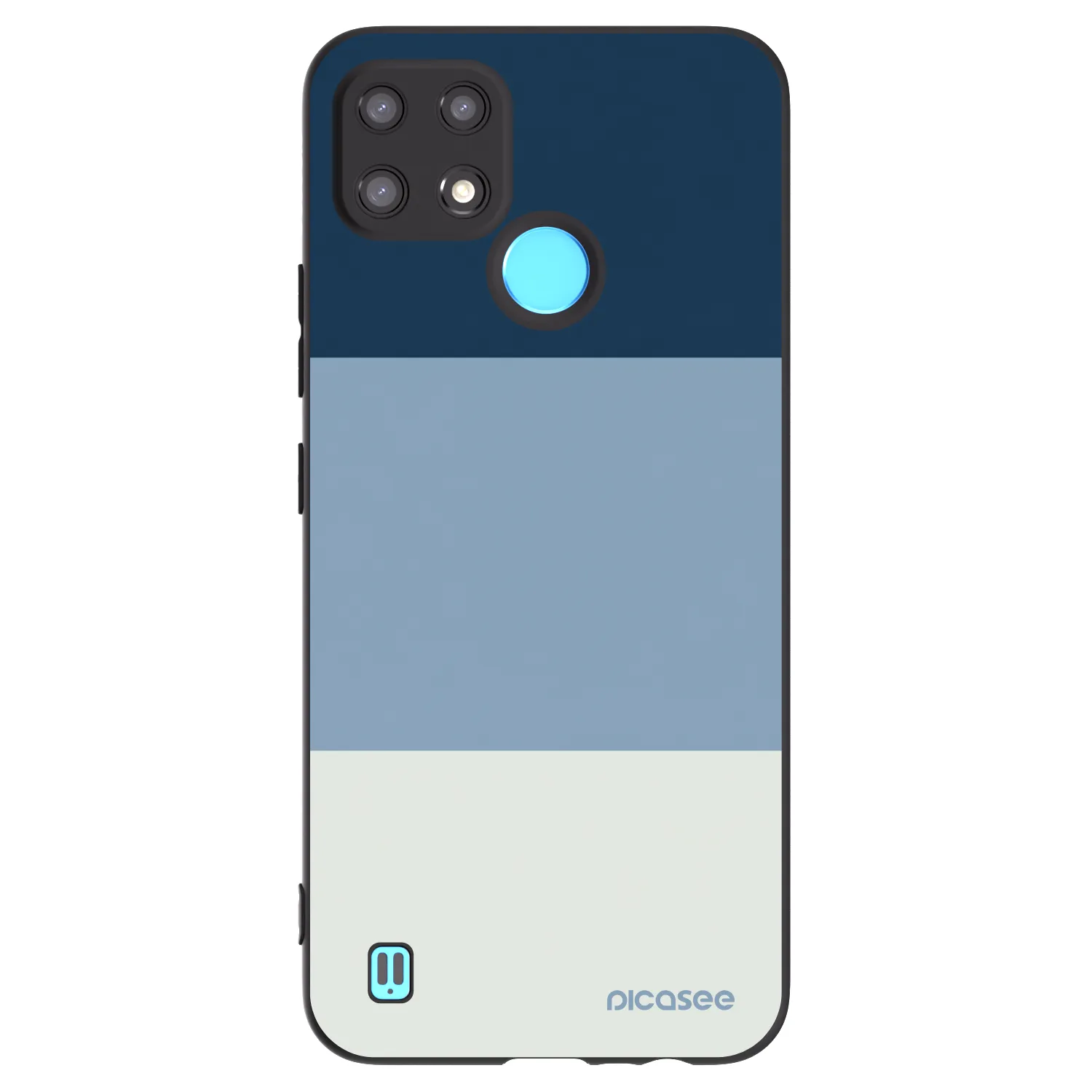 Picasee crna silikonska maskica za Realme C21 - Coastal Blue