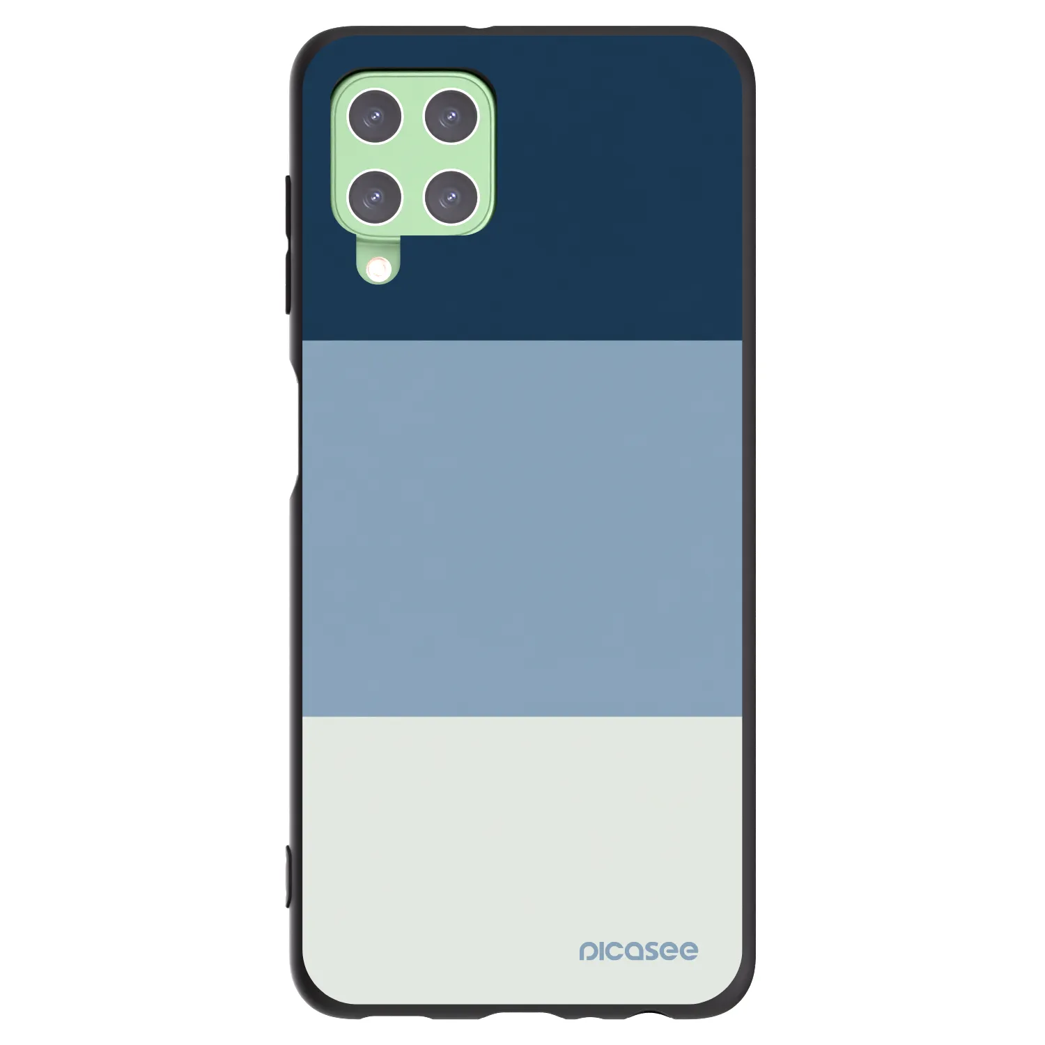 Picasee crna silikonska maskica za Samsung Galaxy A22 A225F 4G - Coastal Blue