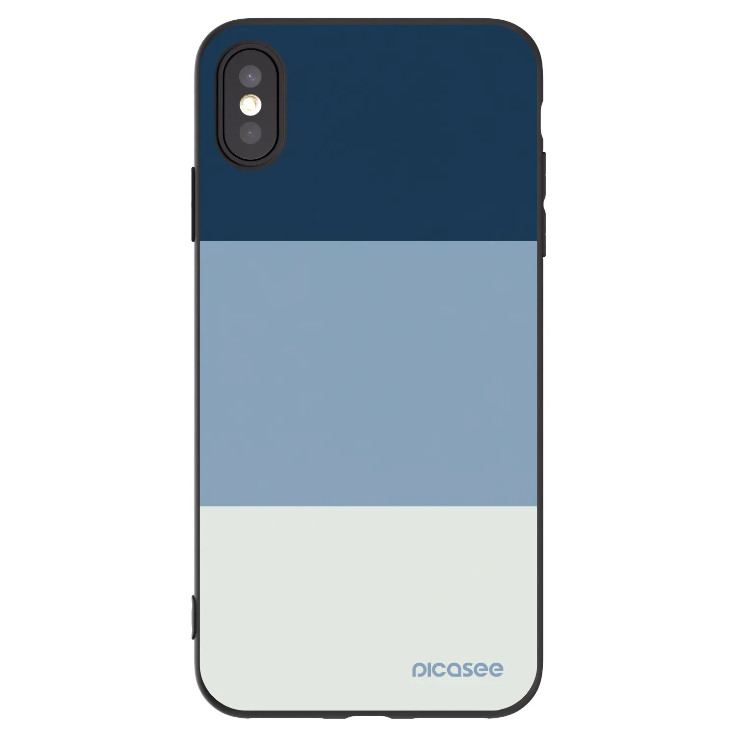 Picasee crna silikonska maskica za Apple iPhone XS Max - Coastal Blue
