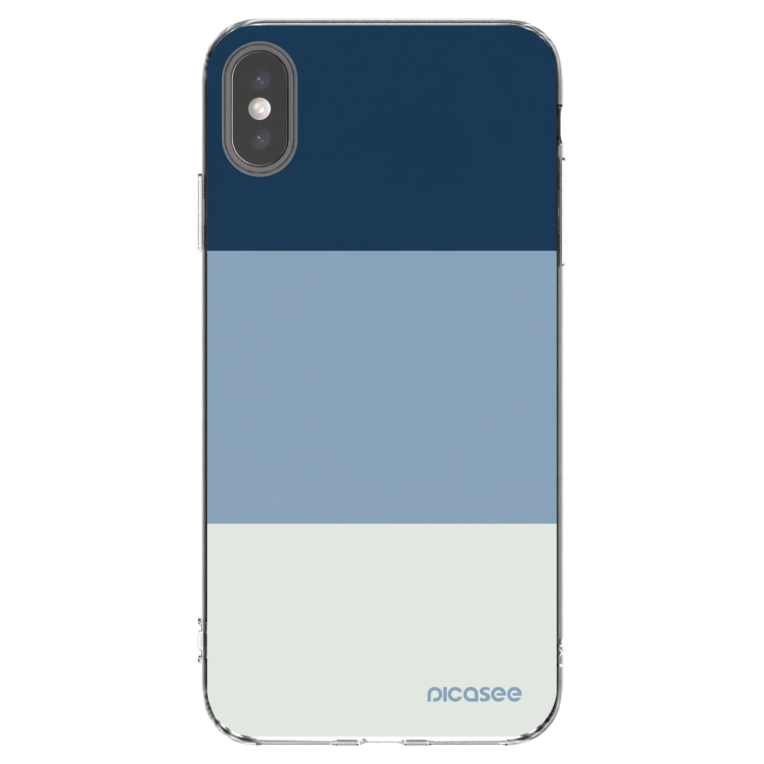 Picasee silikonska prozirna maskica za Apple iPhone XS Max - Coastal Blue