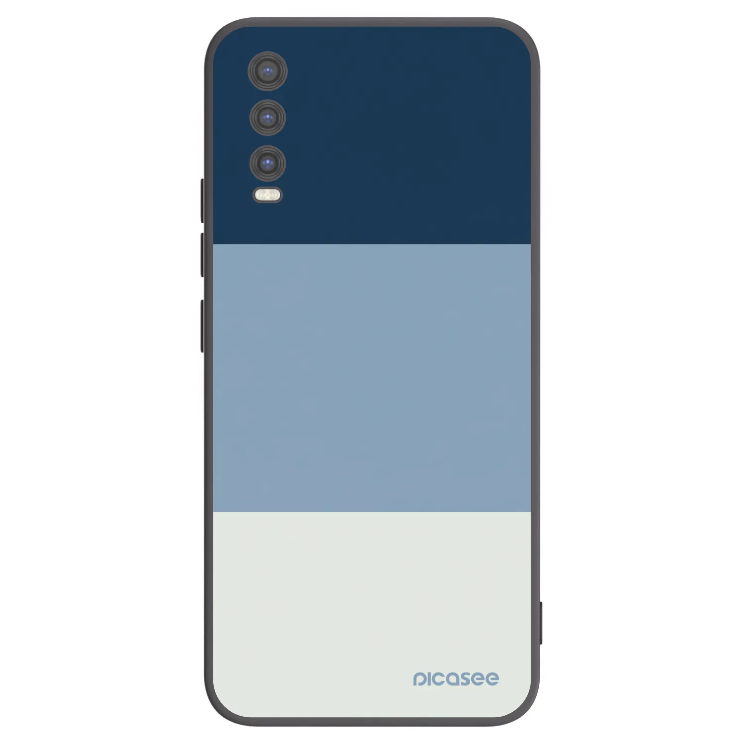Picasee crna silikonska maskica za Vivo Y20s - Coastal Blue