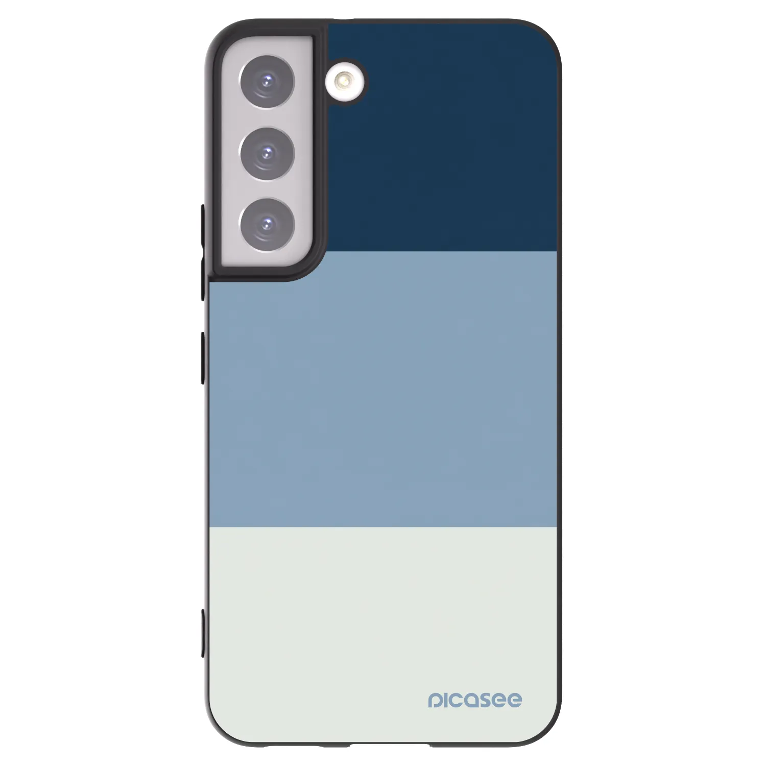 Picasee crna silikonska maskica za Samsung Galaxy S22 5G - Coastal Blue