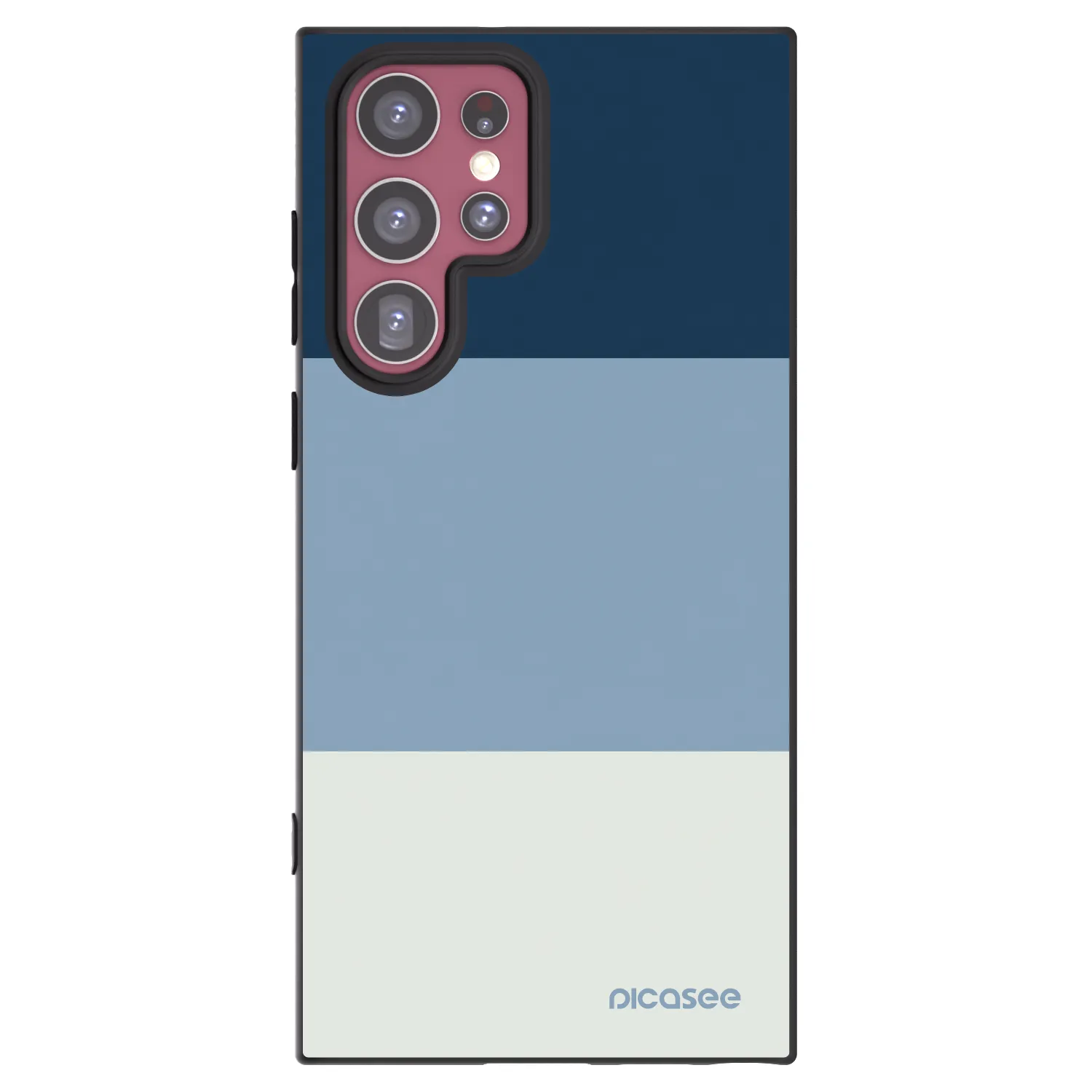 Picasee crna silikonska maskica za Samsung Galaxy S22 Ultra 5G - Coastal Blue