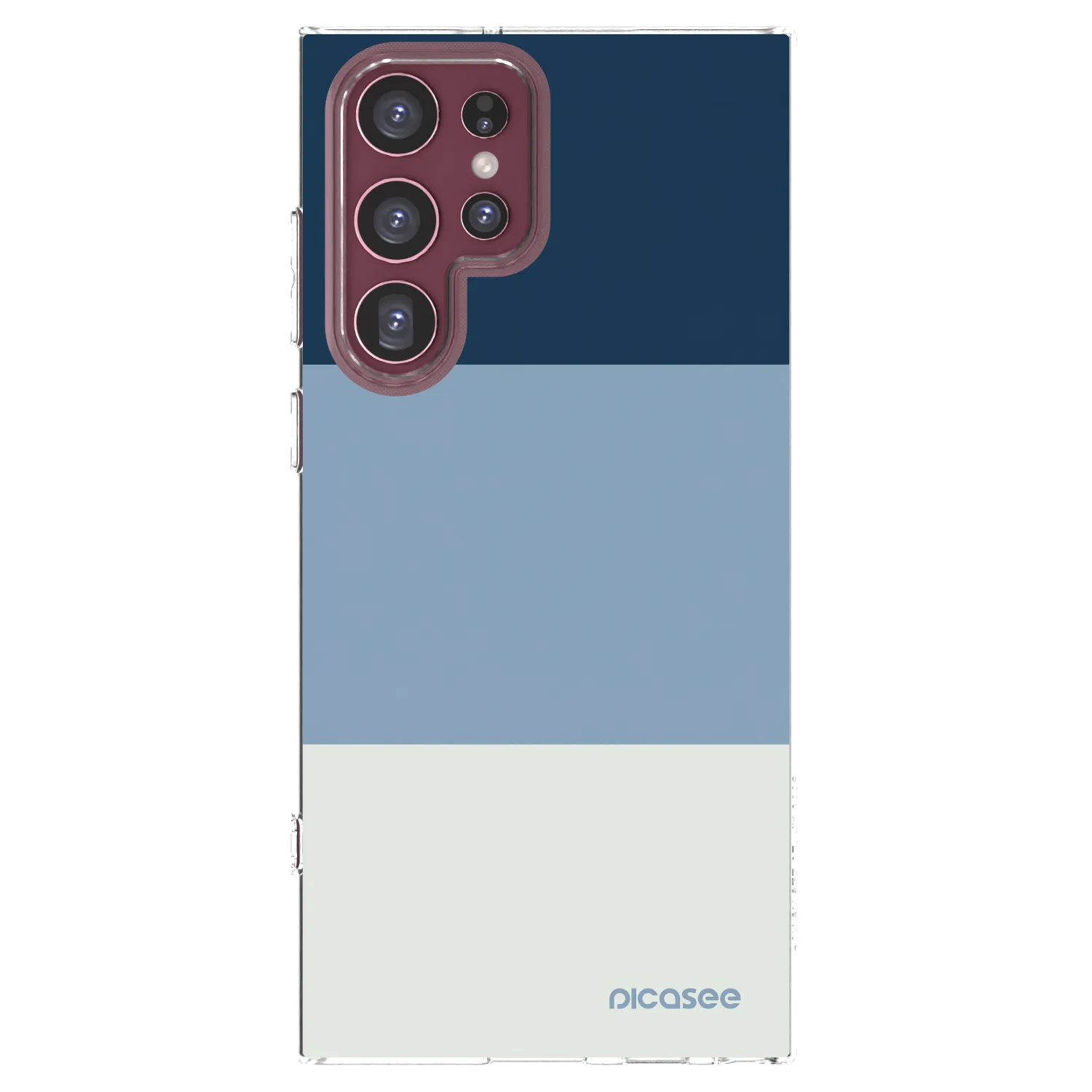 Picasee silikonska prozirna maskica za Samsung Galaxy S22 Ultra 5G - Coastal Blue