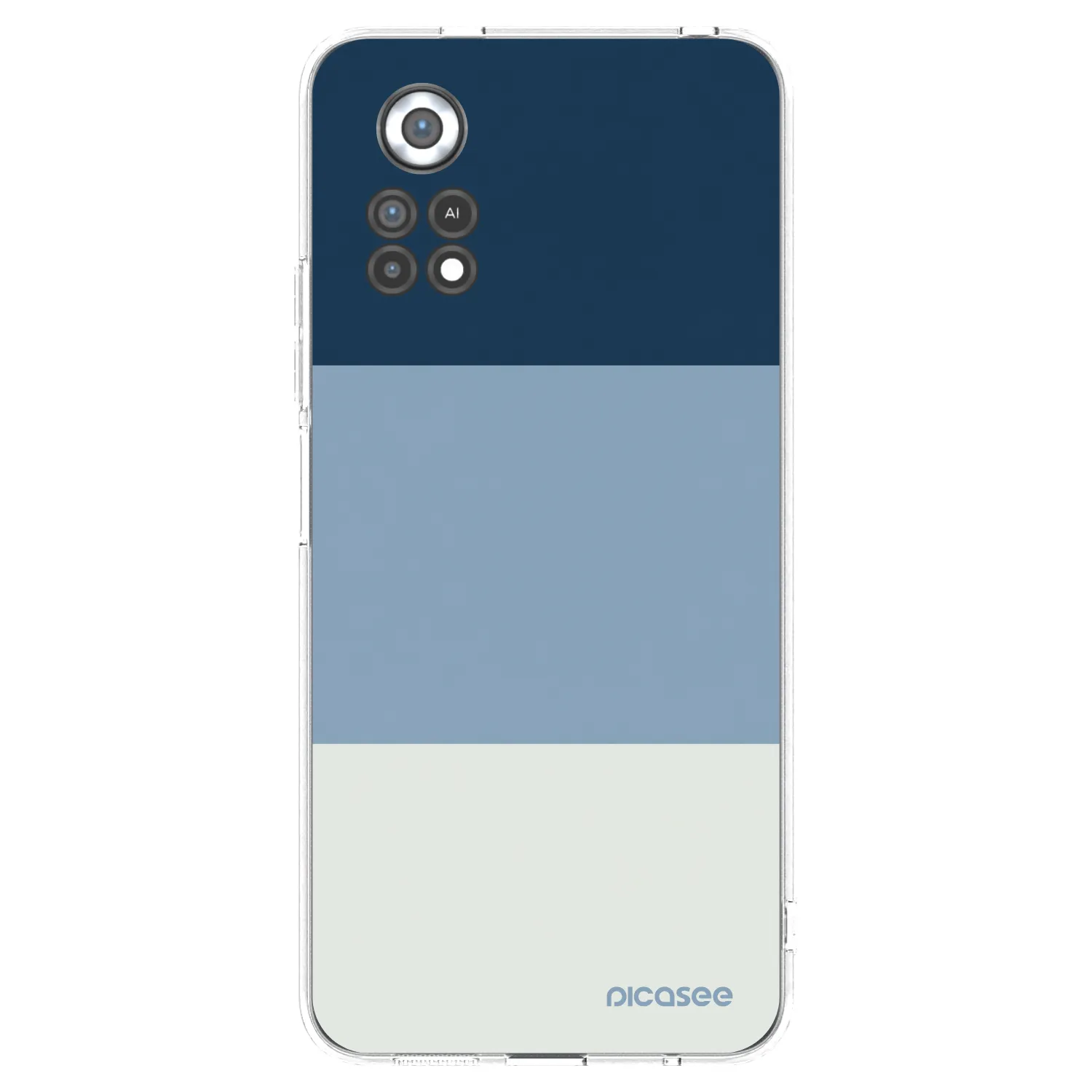 Picasee silikonska prozirna maskica za Xiaomi Poco X4 Pro 5G - Coastal Blue