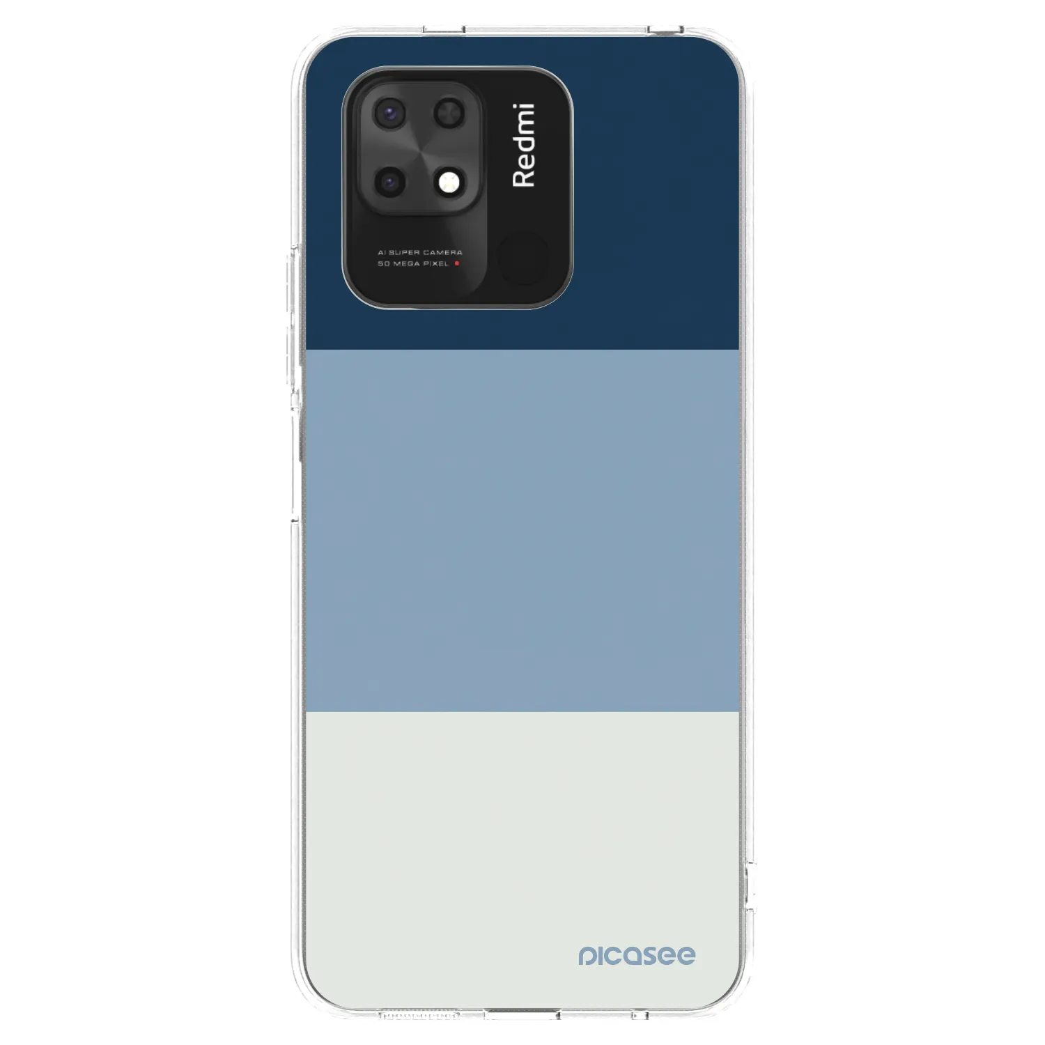 Picasee silikonska prozirna maskica za Xiaomi Redmi 10C - Coastal Blue