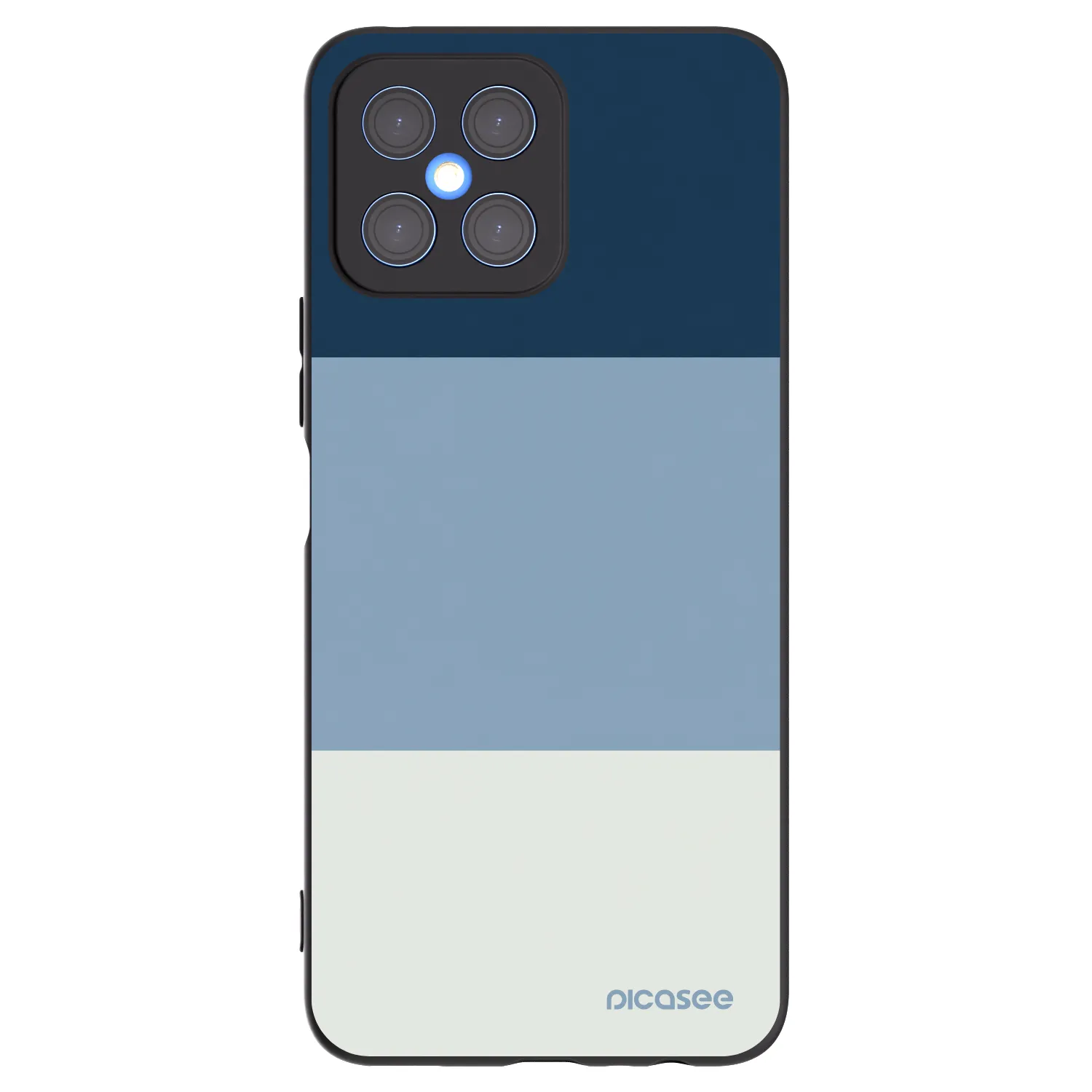 Picasee crna silikonska maskica za Honor X8 4G - Coastal Blue