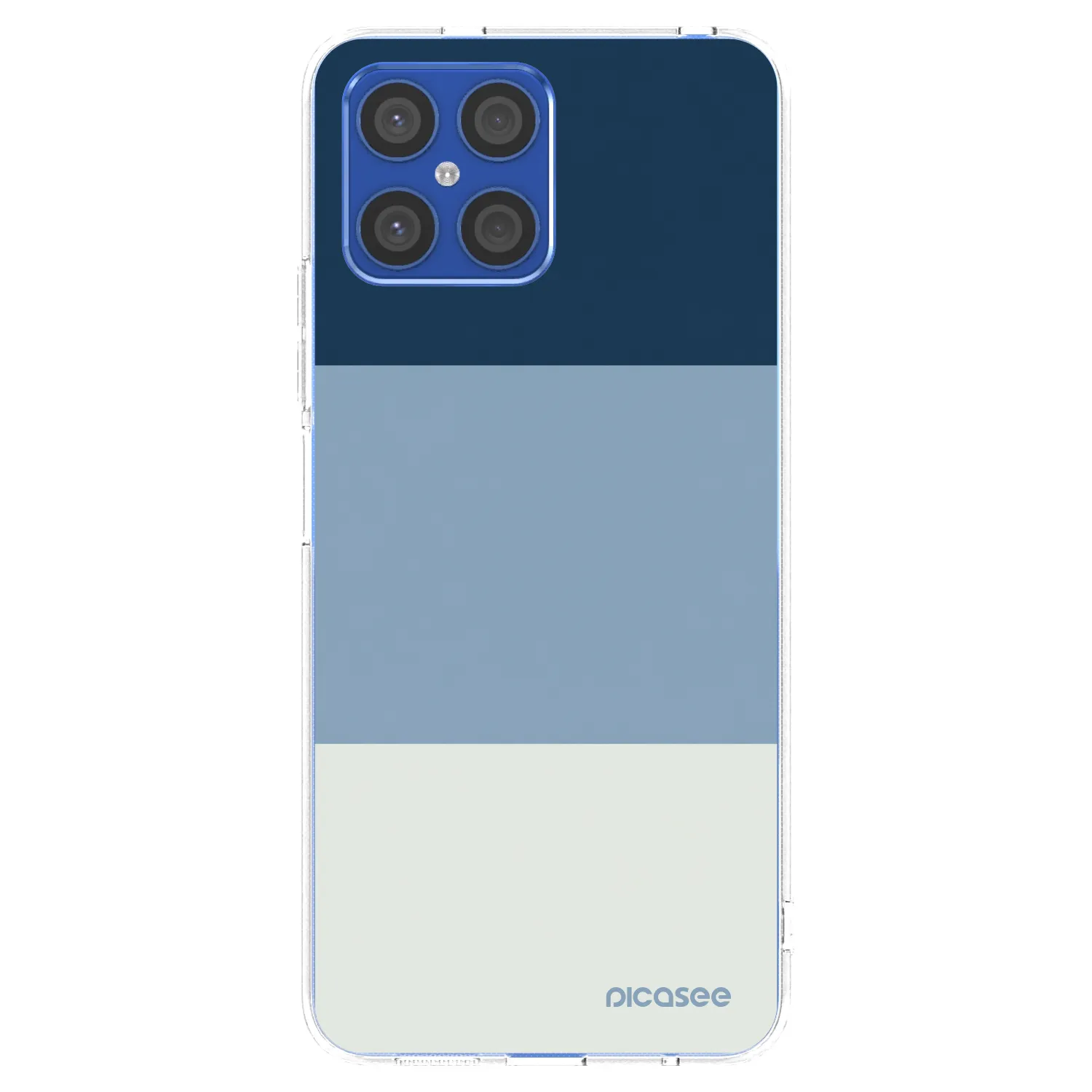 Picasee silikonska prozirna maskica za Honor X8 4G - Coastal Blue