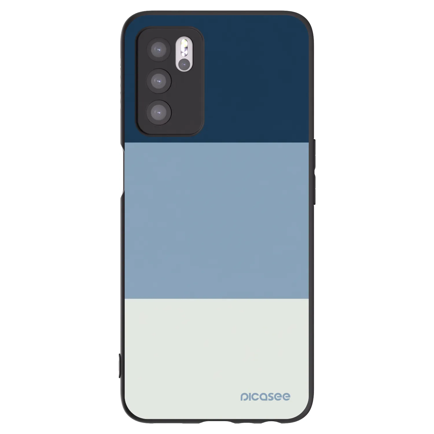 Picasee crna silikonska maskica za OPPO A16s - Coastal Blue