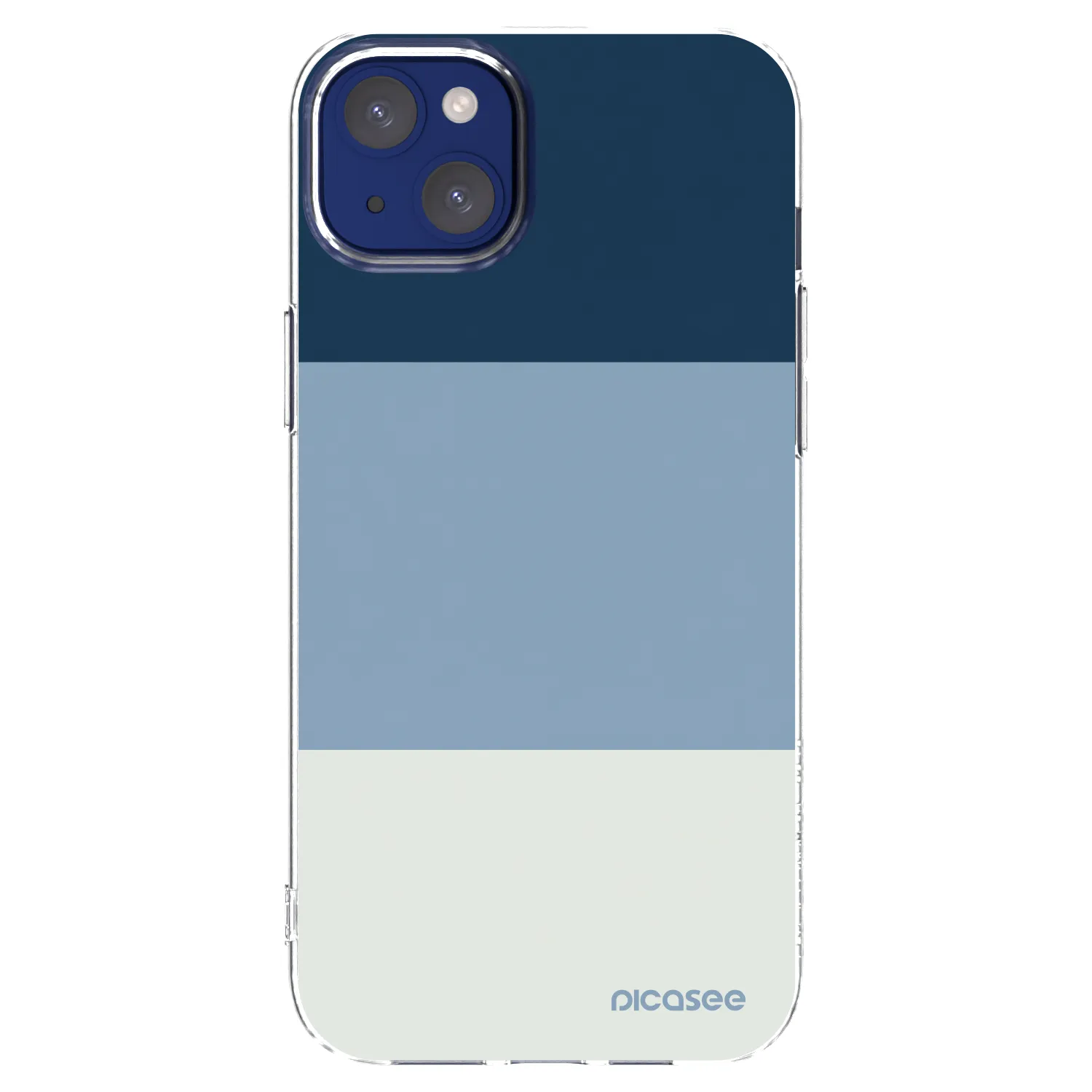 Picasee silikonska prozirna maskica za Apple iPhone 14 Plus - Coastal Blue