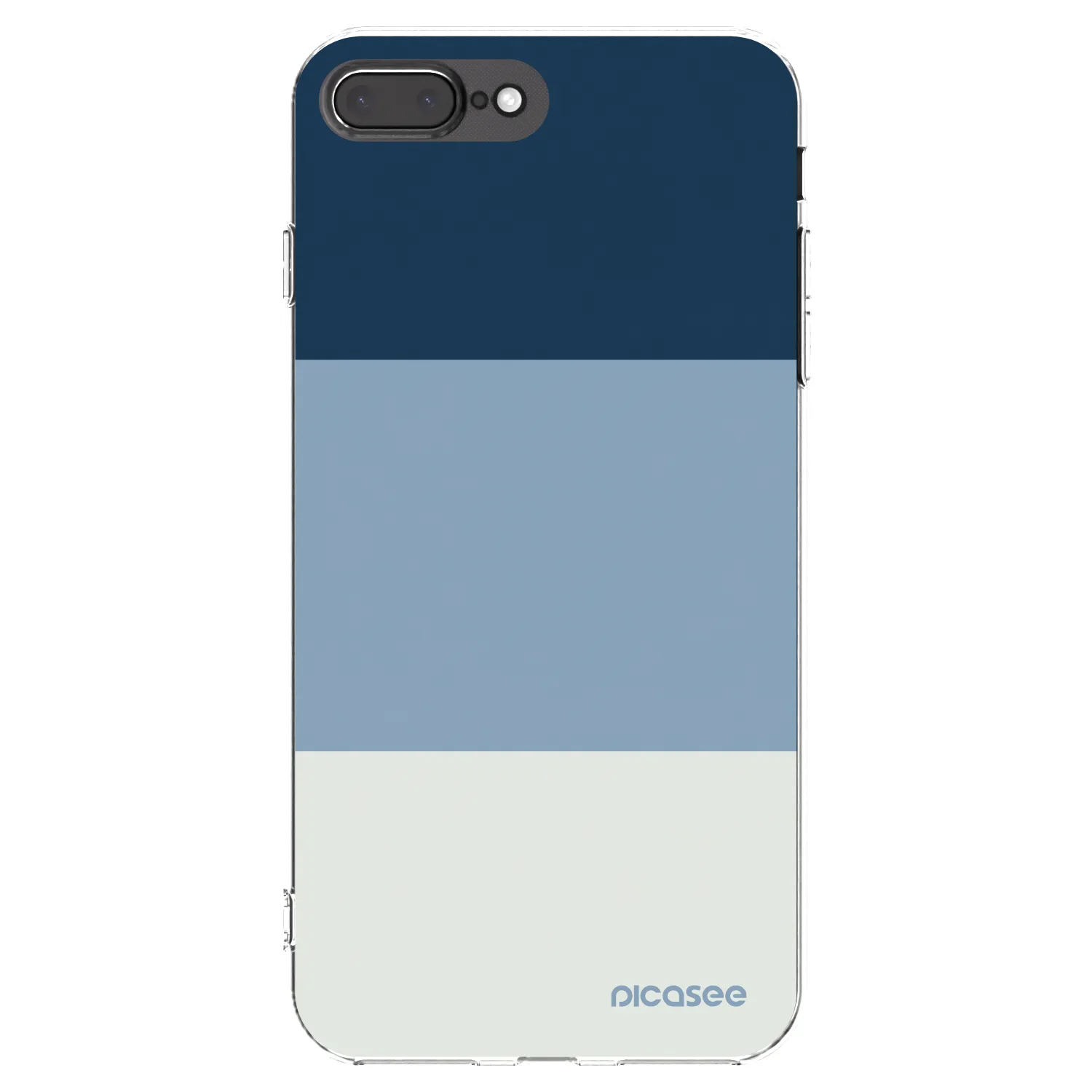 Picasee silikonska prozirna maskica za Apple iPhone 8 Plus - Coastal Blue
