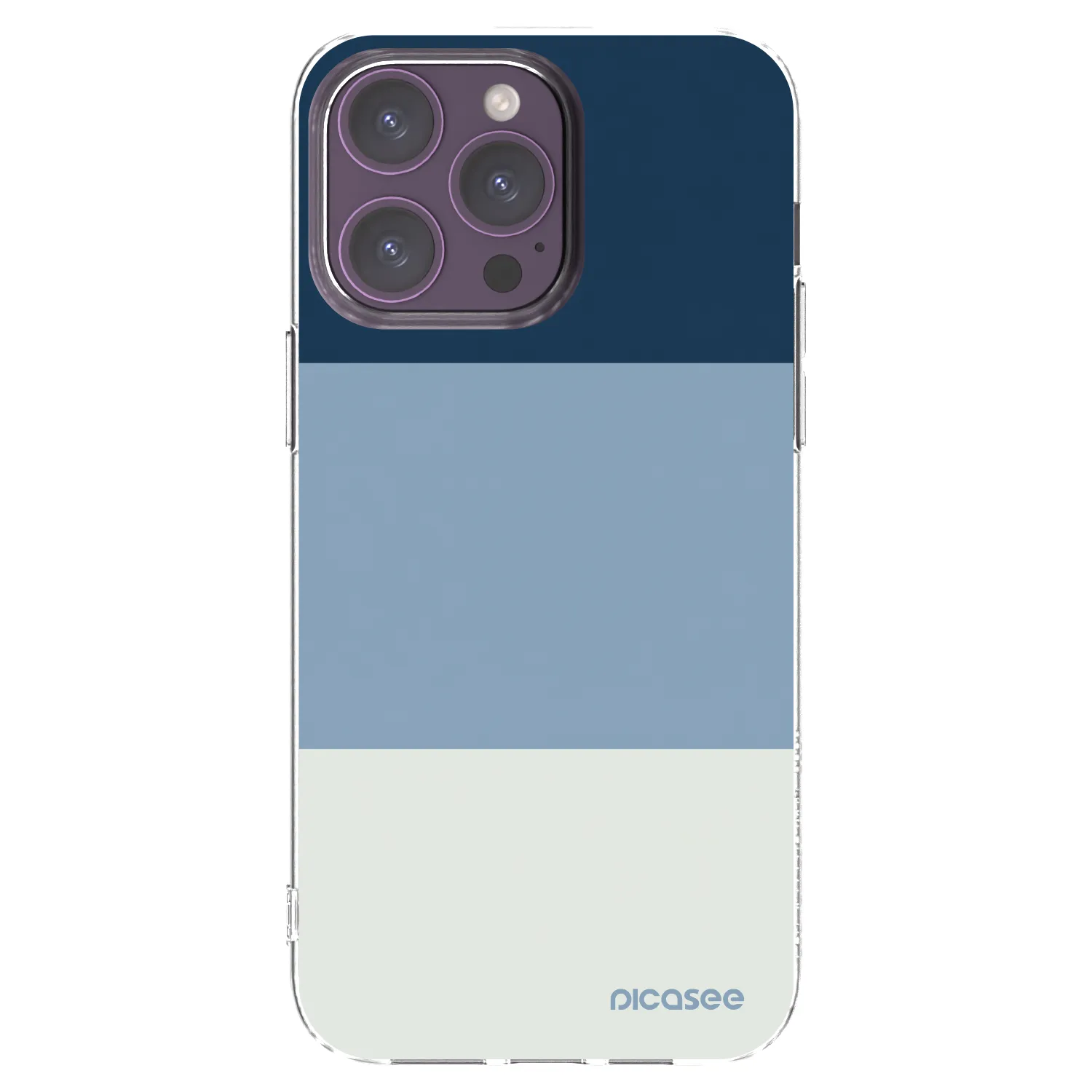 Picasee silikonska prozirna maskica za Apple iPhone 14 Pro Max - Coastal Blue