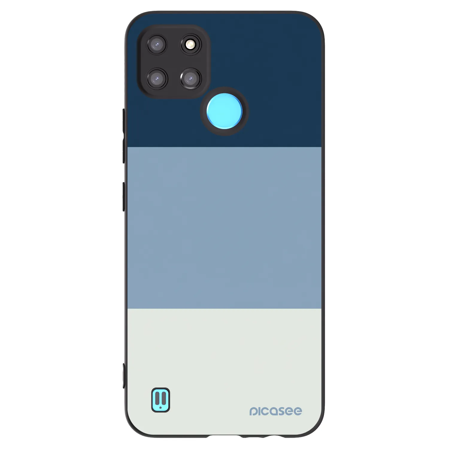 Picasee crna silikonska maskica za Realme C21Y - Coastal Blue