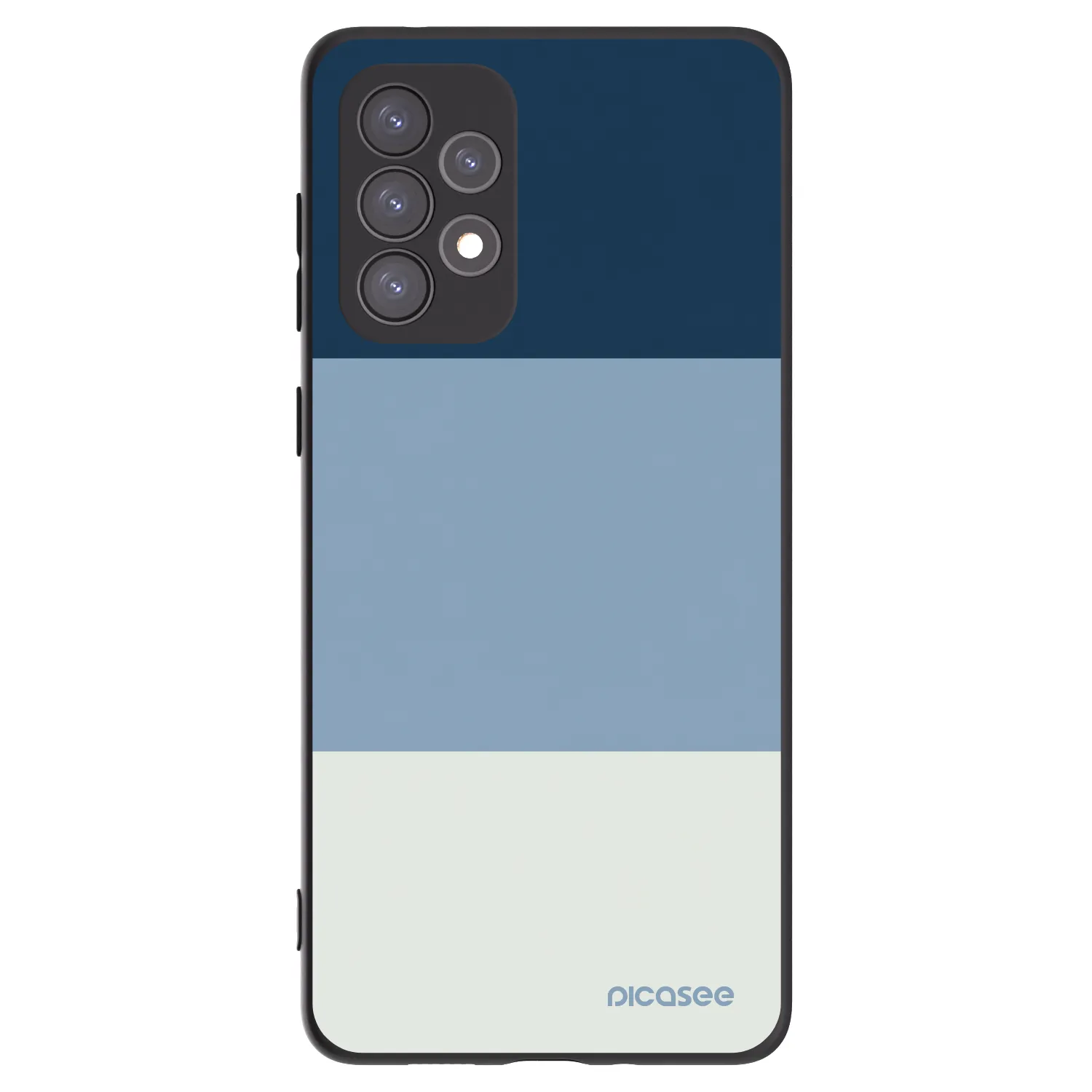 Picasee crna silikonska maskica za Samsung Galaxy A73 5G - Coastal Blue