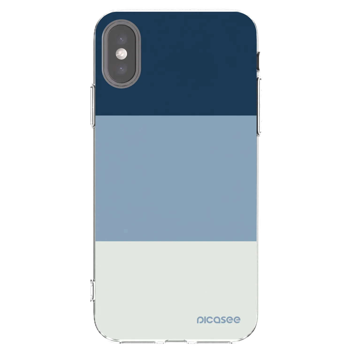 Picasee silikonska prozirna maskica za Apple iPhone X/XS - Coastal Blue