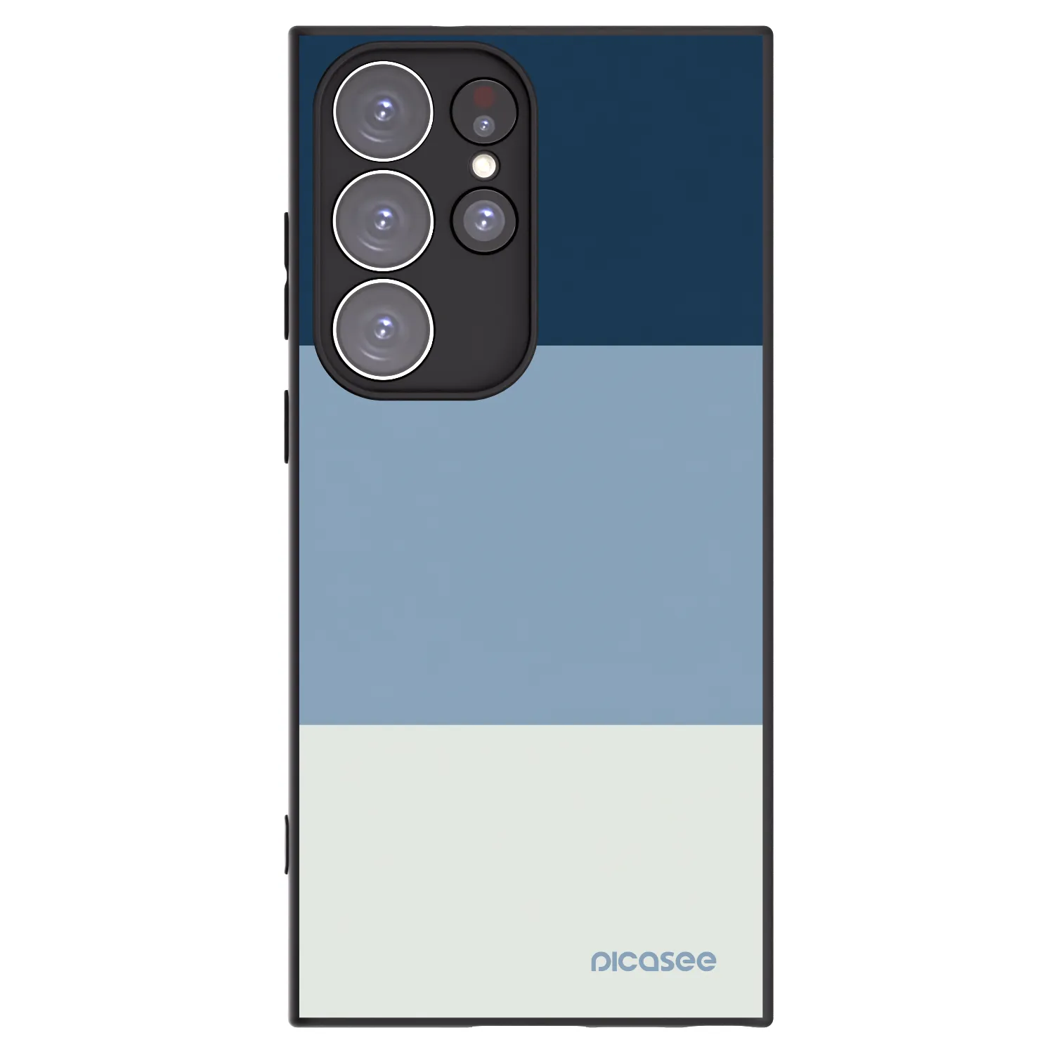 Picasee crna silikonska maskica za Samsung Galaxy S23 Ultra 5G - Coastal Blue