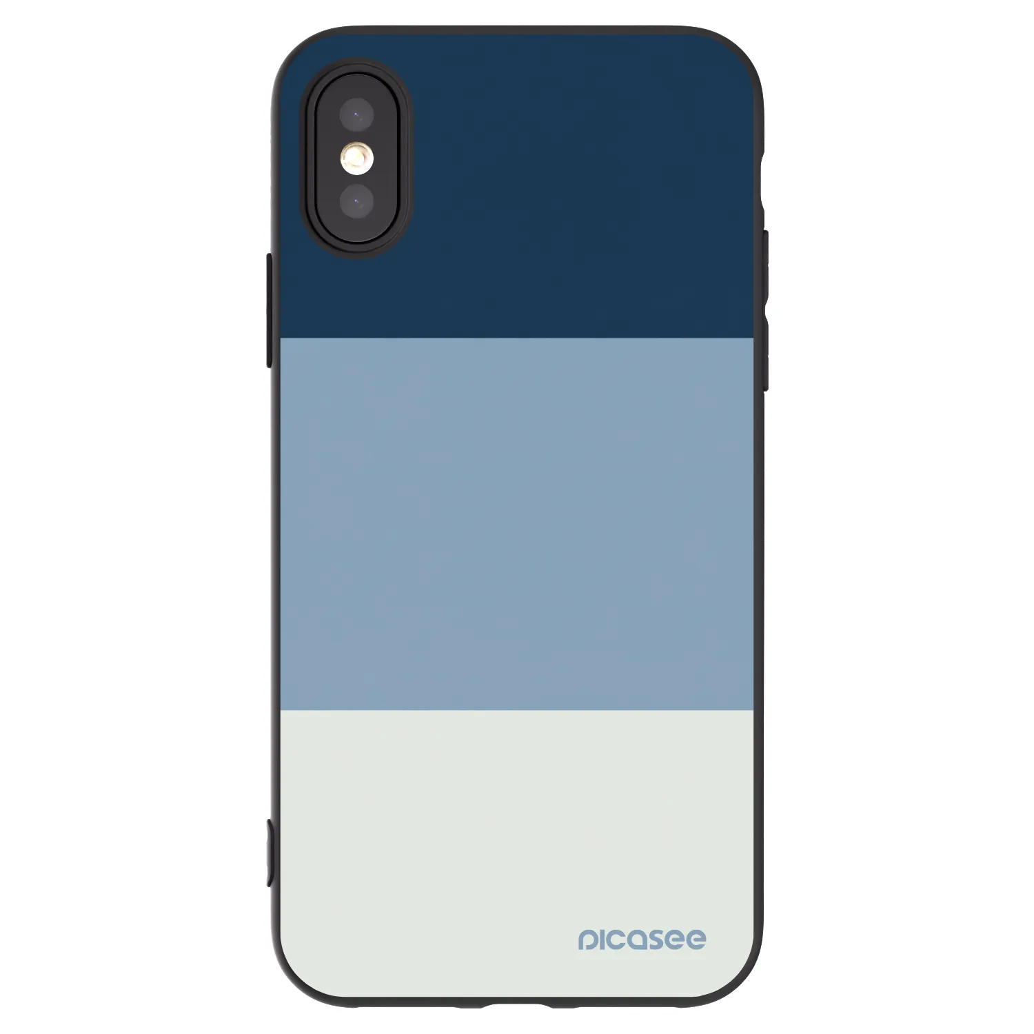 Picasee crna silikonska maskica za Apple iPhone X/XS - Coastal Blue