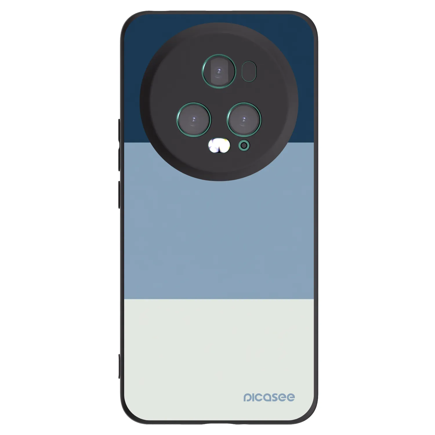 Picasee crna silikonska maskica za Honor Magic5 Pro - Coastal Blue