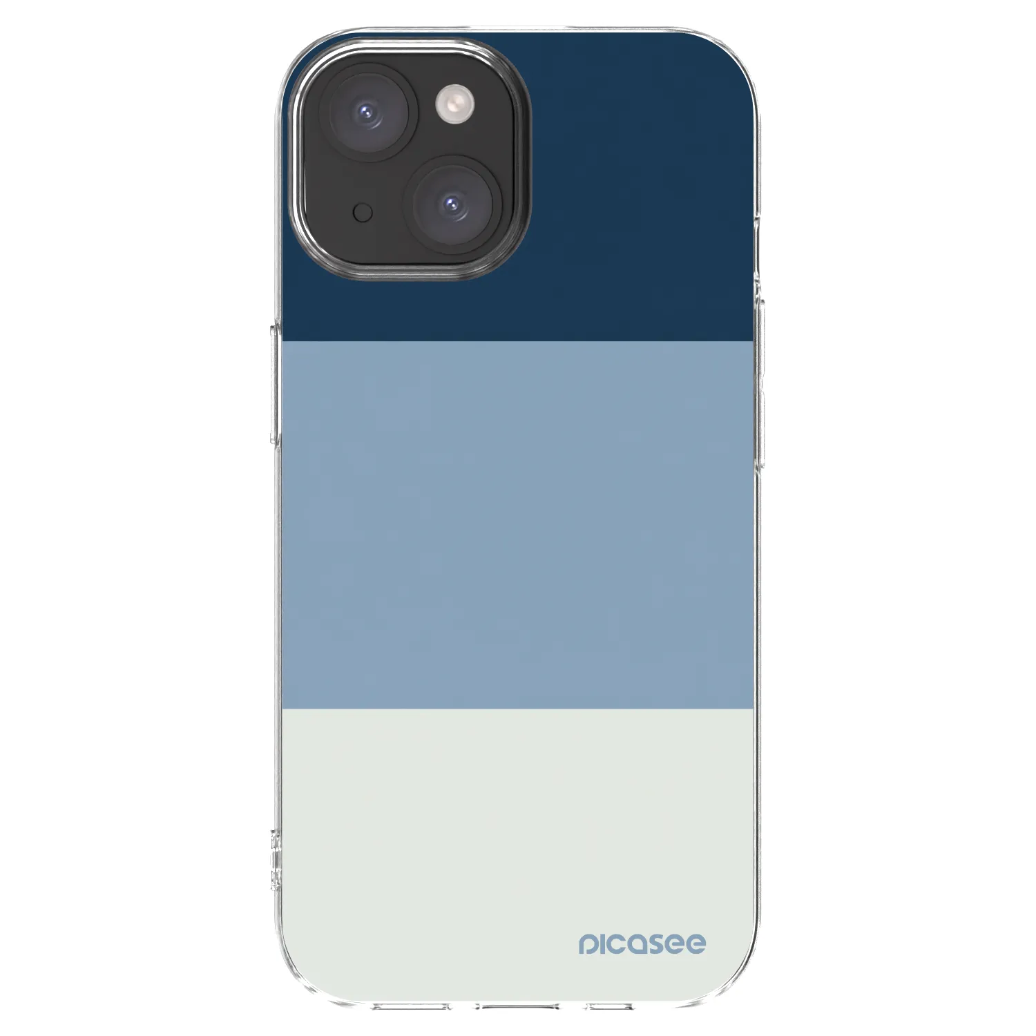 Picasee silikonska prozirna maskica za Apple iPhone 15 - Coastal Blue