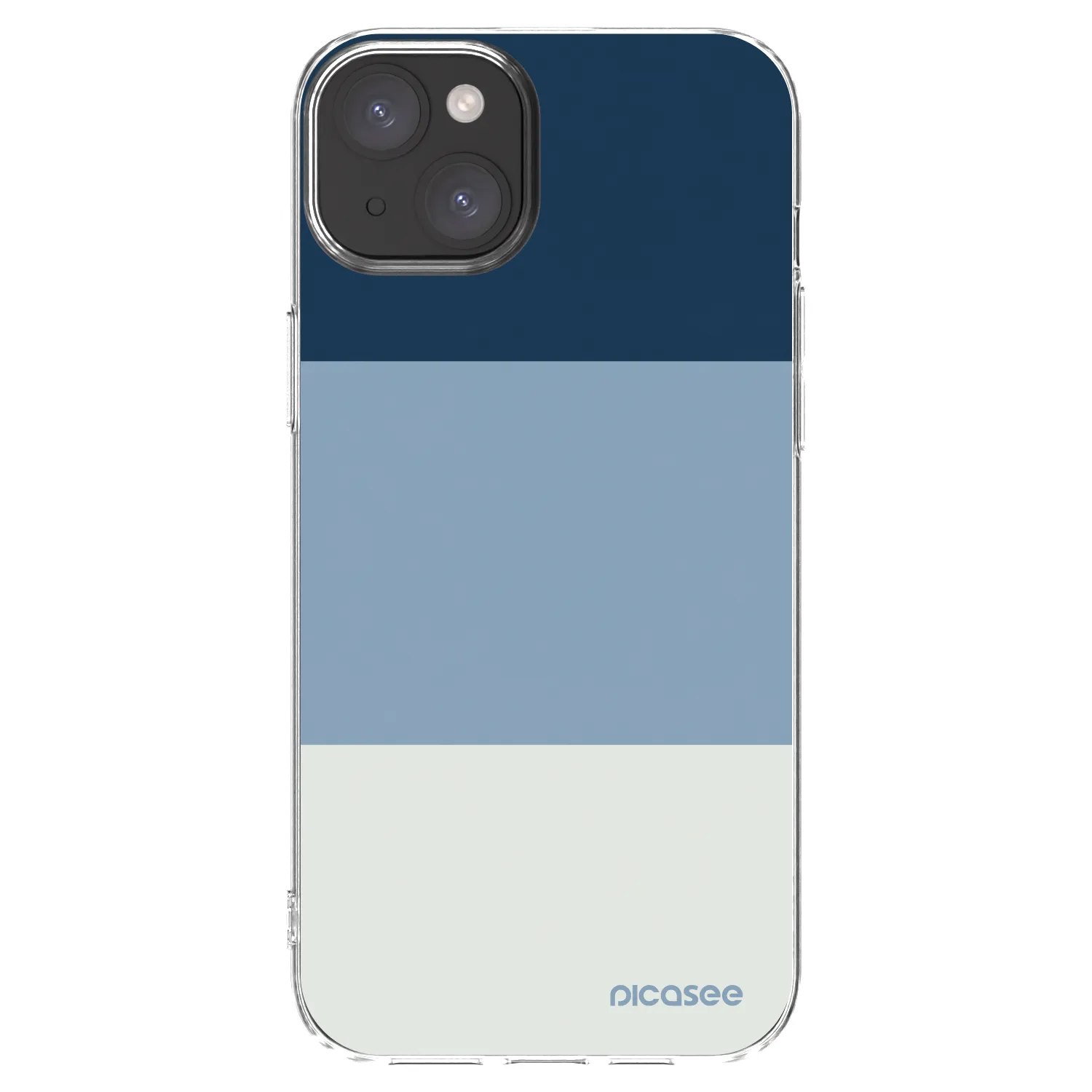 Picasee silikonska prozirna maskica za Apple iPhone 15 Plus - Coastal Blue