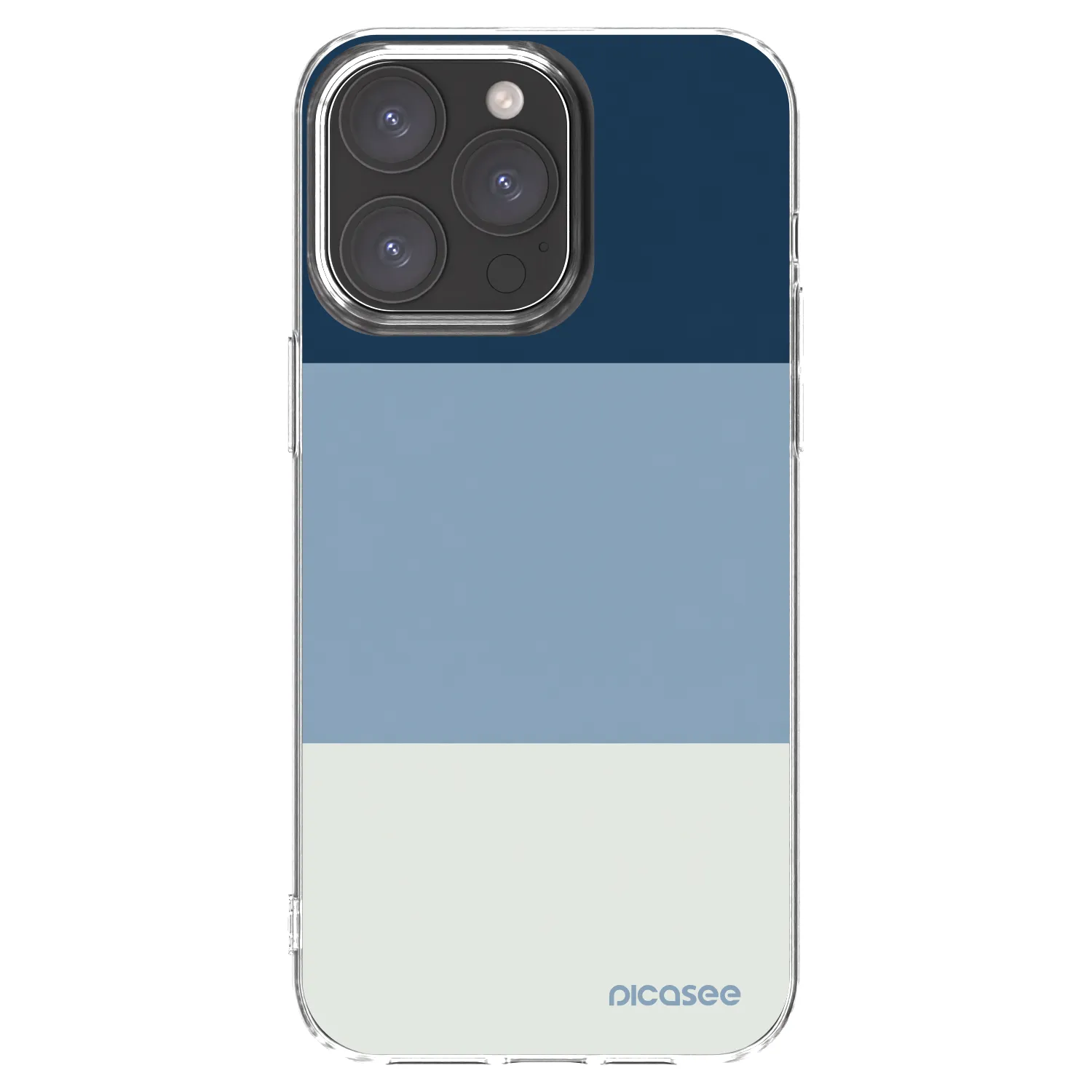 Picasee silikonska prozirna maskica za Apple iPhone 15 Pro Max - Coastal Blue