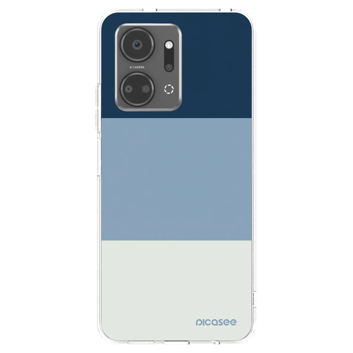 Picasee silikonska prozirna maskica za Honor X7a - Coastal Blue