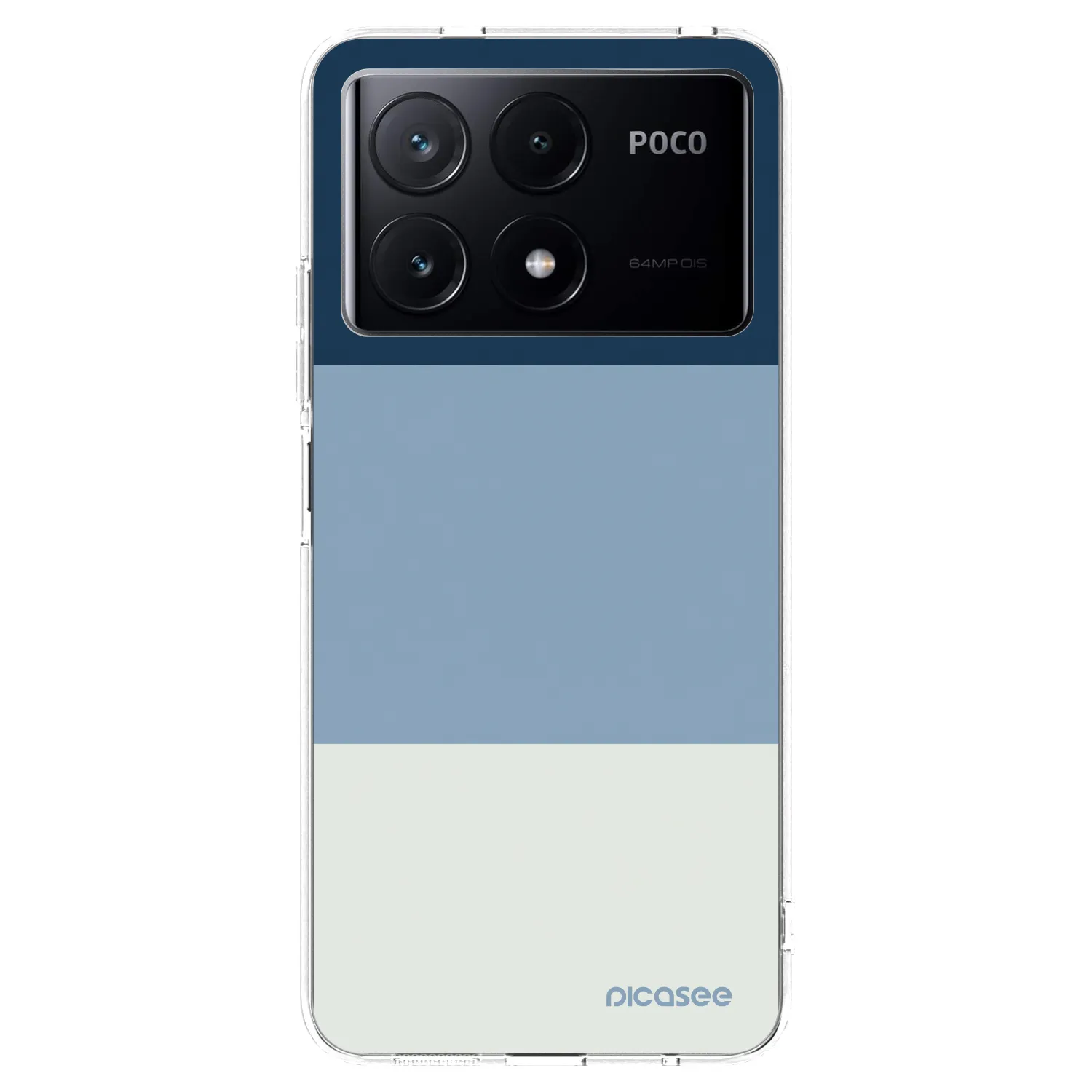Picasee silikonska prozirna maskica za Xiaomi Poco X6 Pro - Coastal Blue
