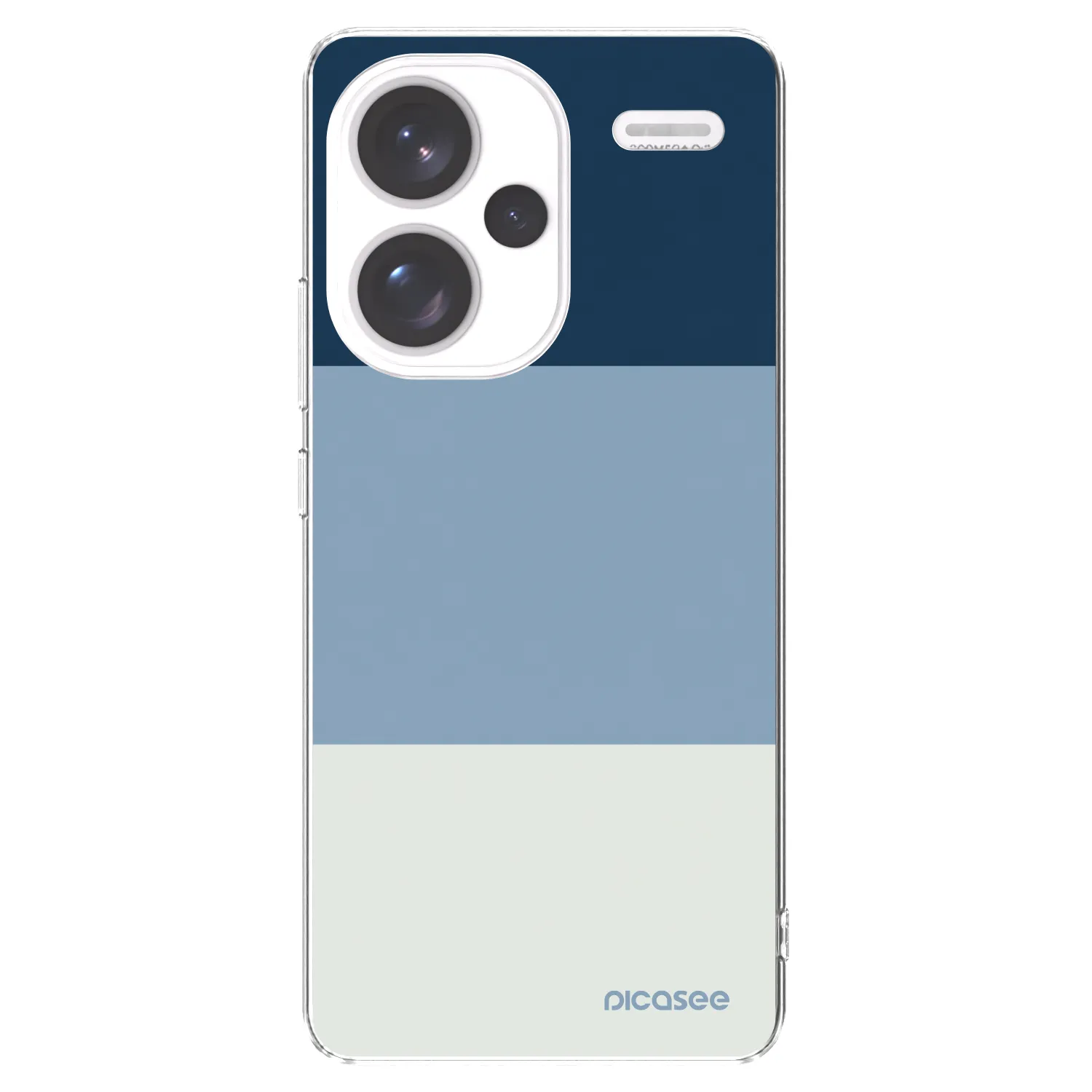 Picasee silikonska prozirna maskica za Xiaomi Redmi Note 13 Pro+ 5G - Coastal Blue