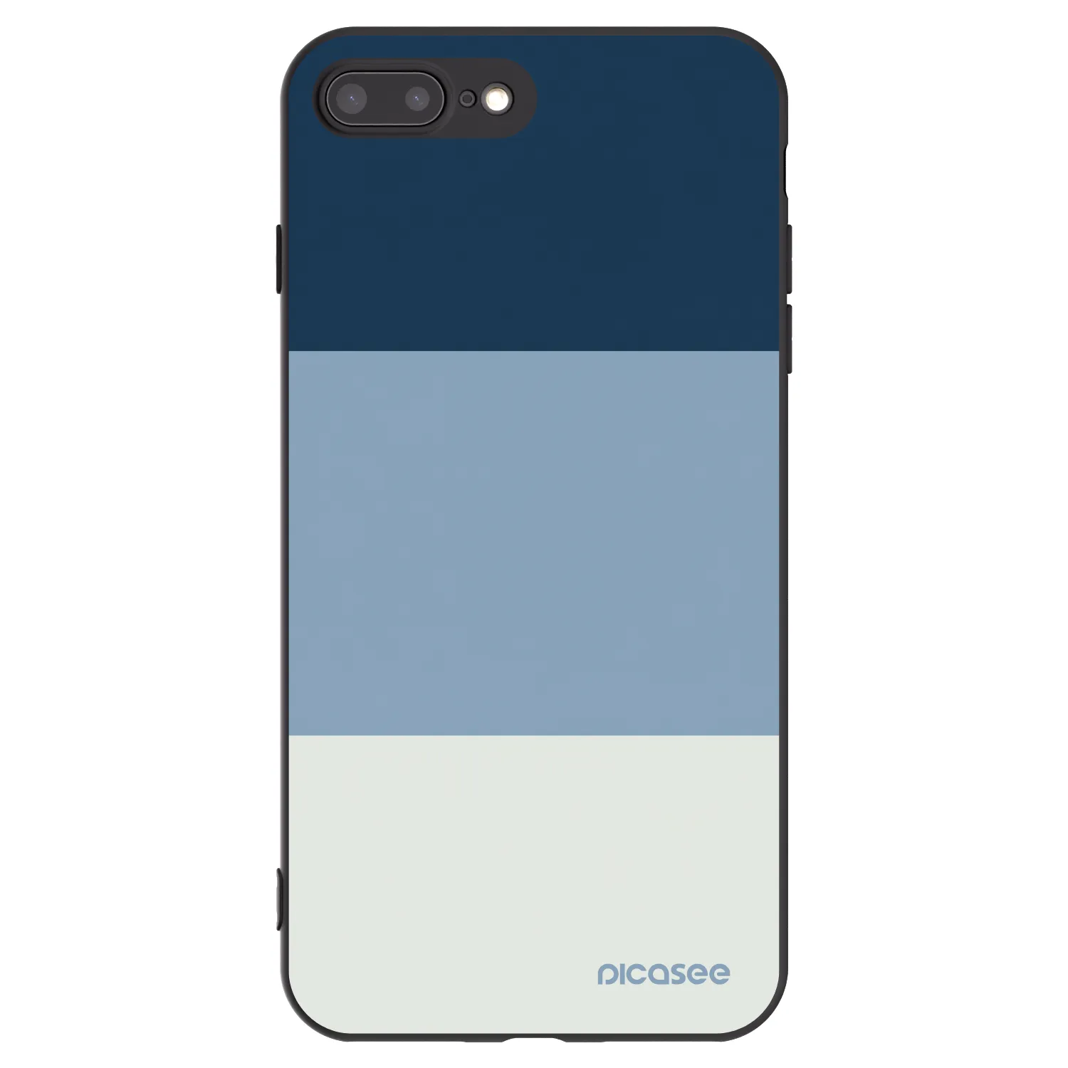 Picasee crna silikonska maskica za Apple iPhone 7 Plus - Coastal Blue
