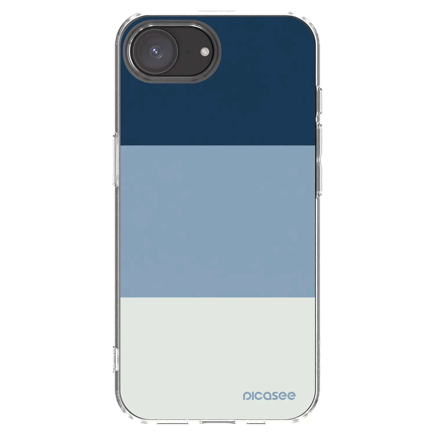 Picasee silikonska prozirna maskica za Apple iPhone 16e - Coastal Blue